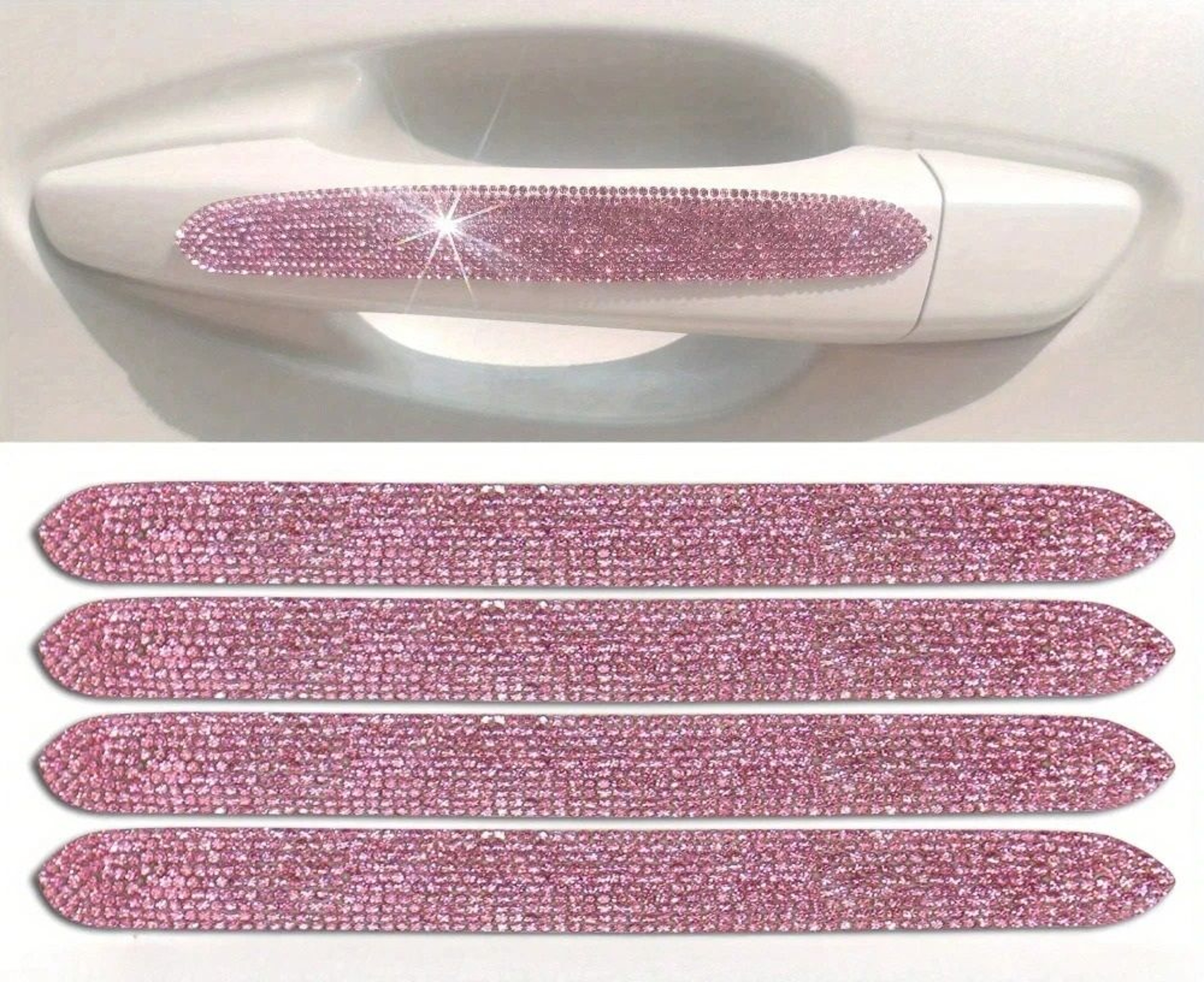 4Piece Bling Rhinestone Car Exterior Door Handle Protector  Recess Scratch Guard Stickers 0