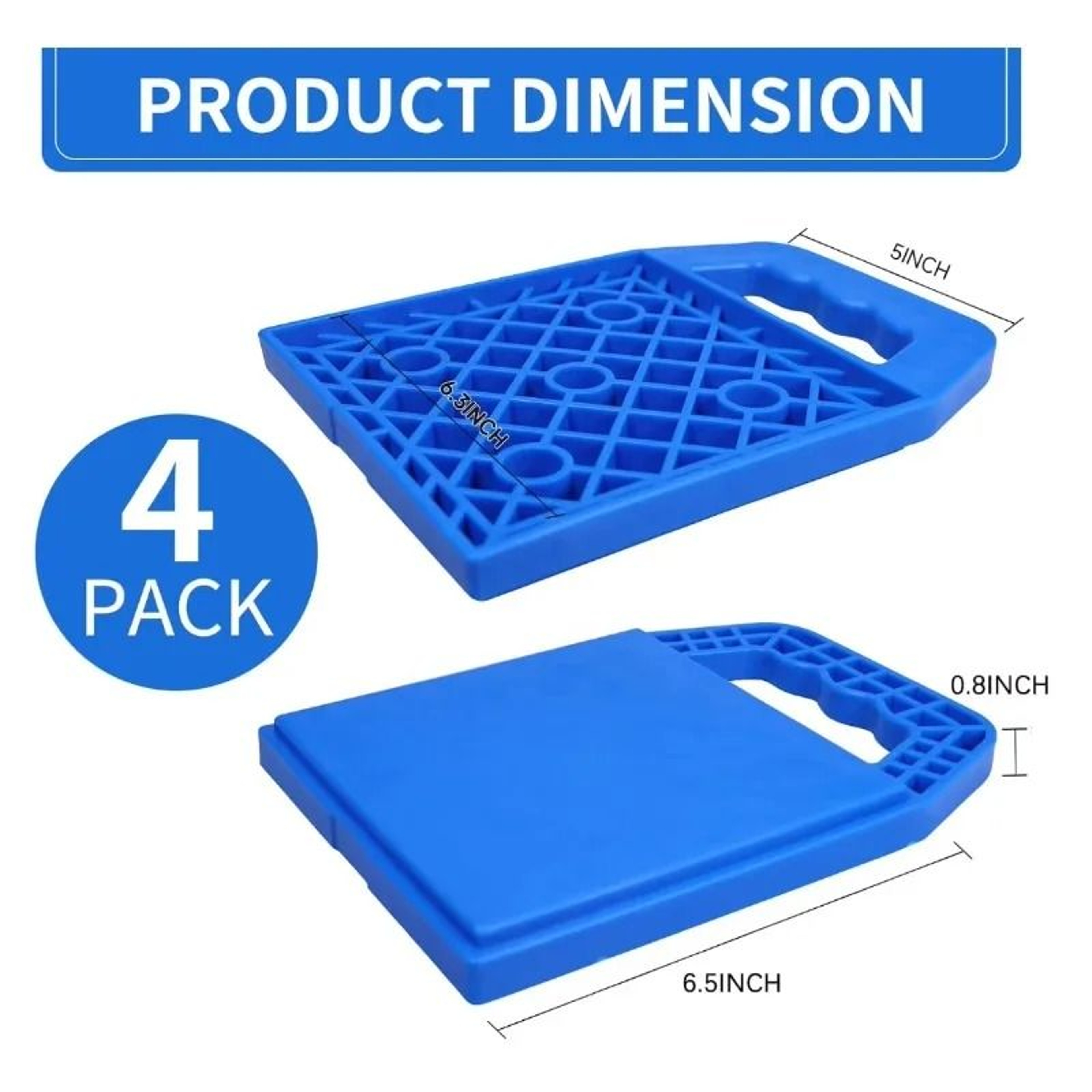 4Pack HeavyDuty RV Stabilizer Jack Pads With Integrated Molded Handles 2
