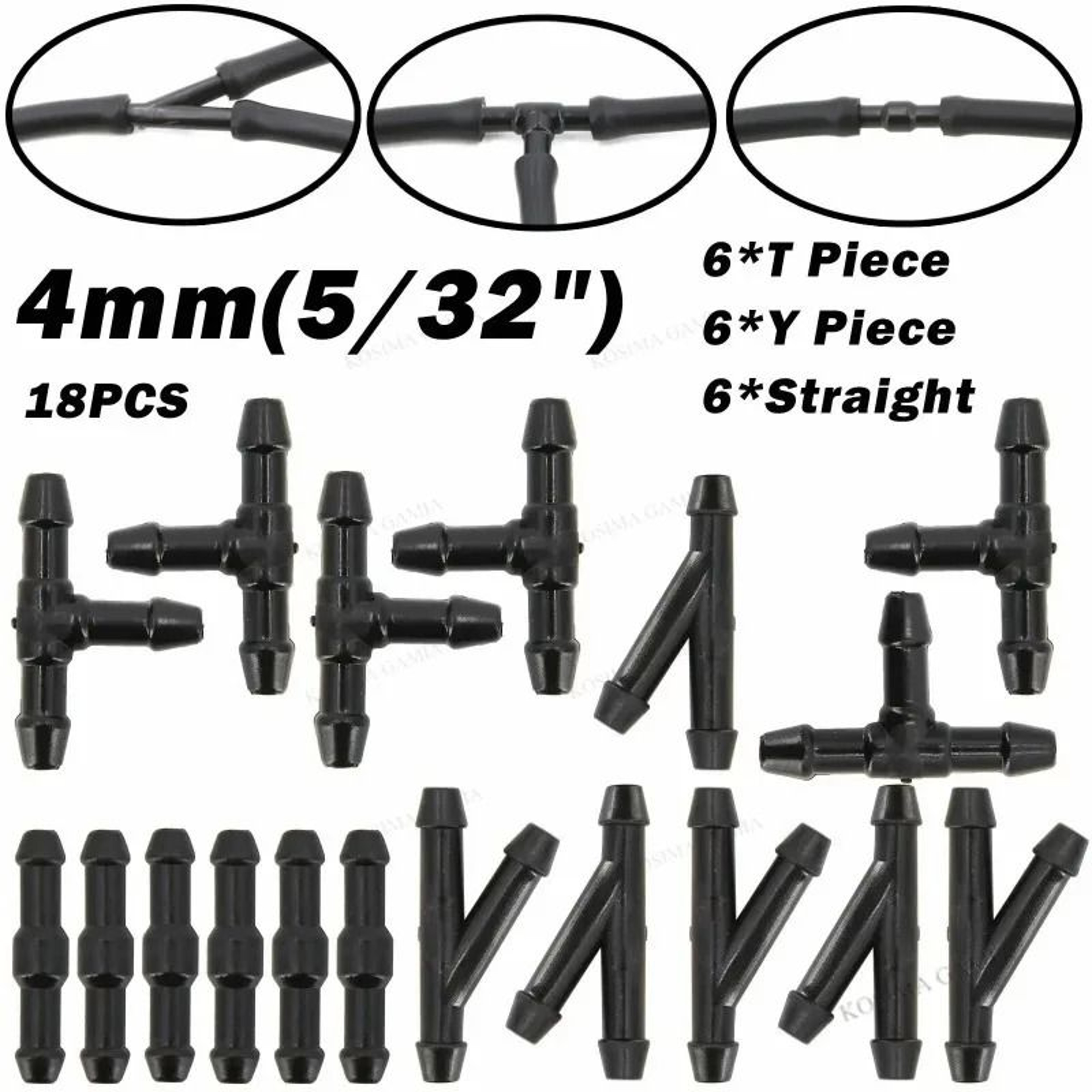 Car Windshield Washer Hose  18Piece Hose Connector Kit 3