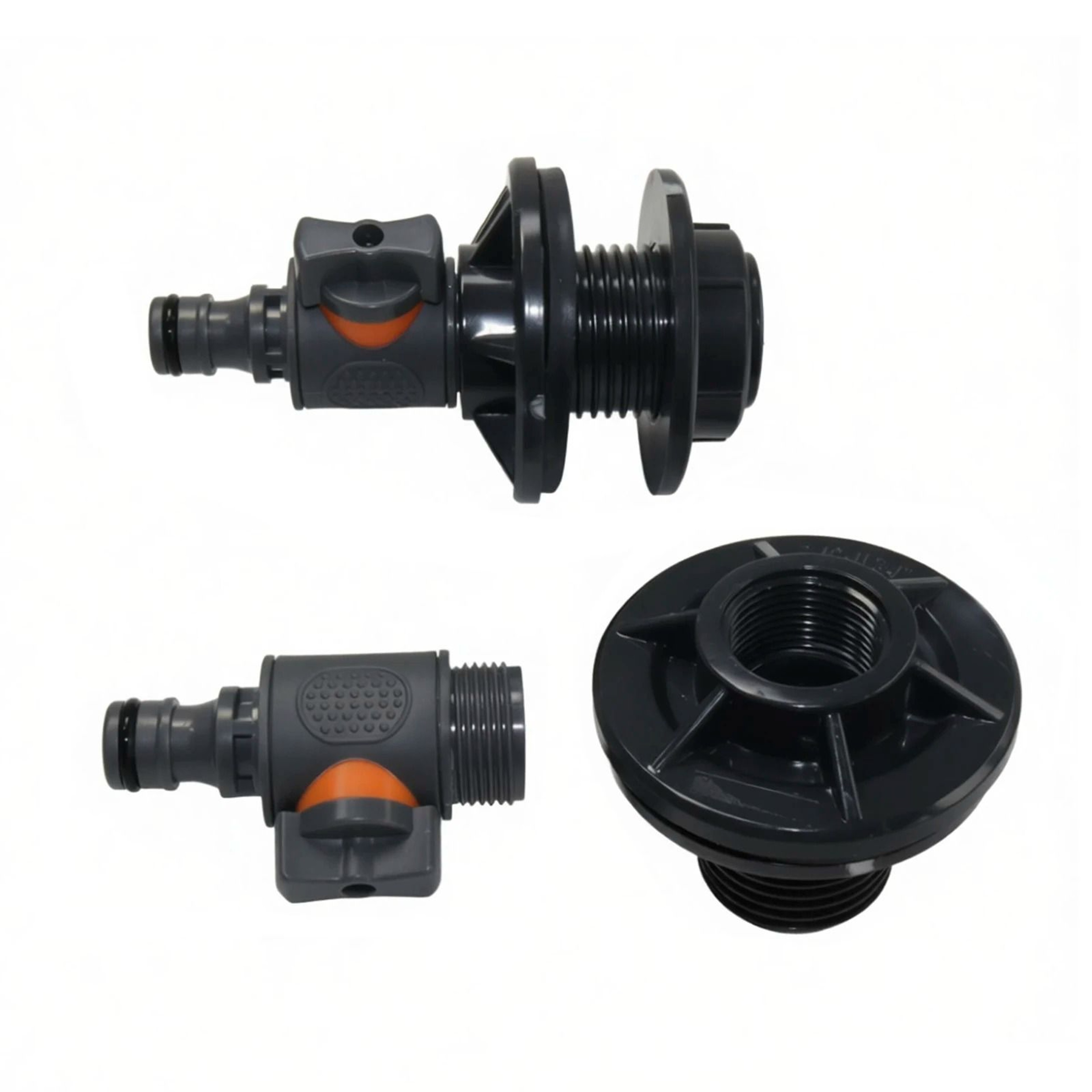 IBC Tote Water Tank Adapter With 34 In ShutOff Valve  QuickConnect Kit 4