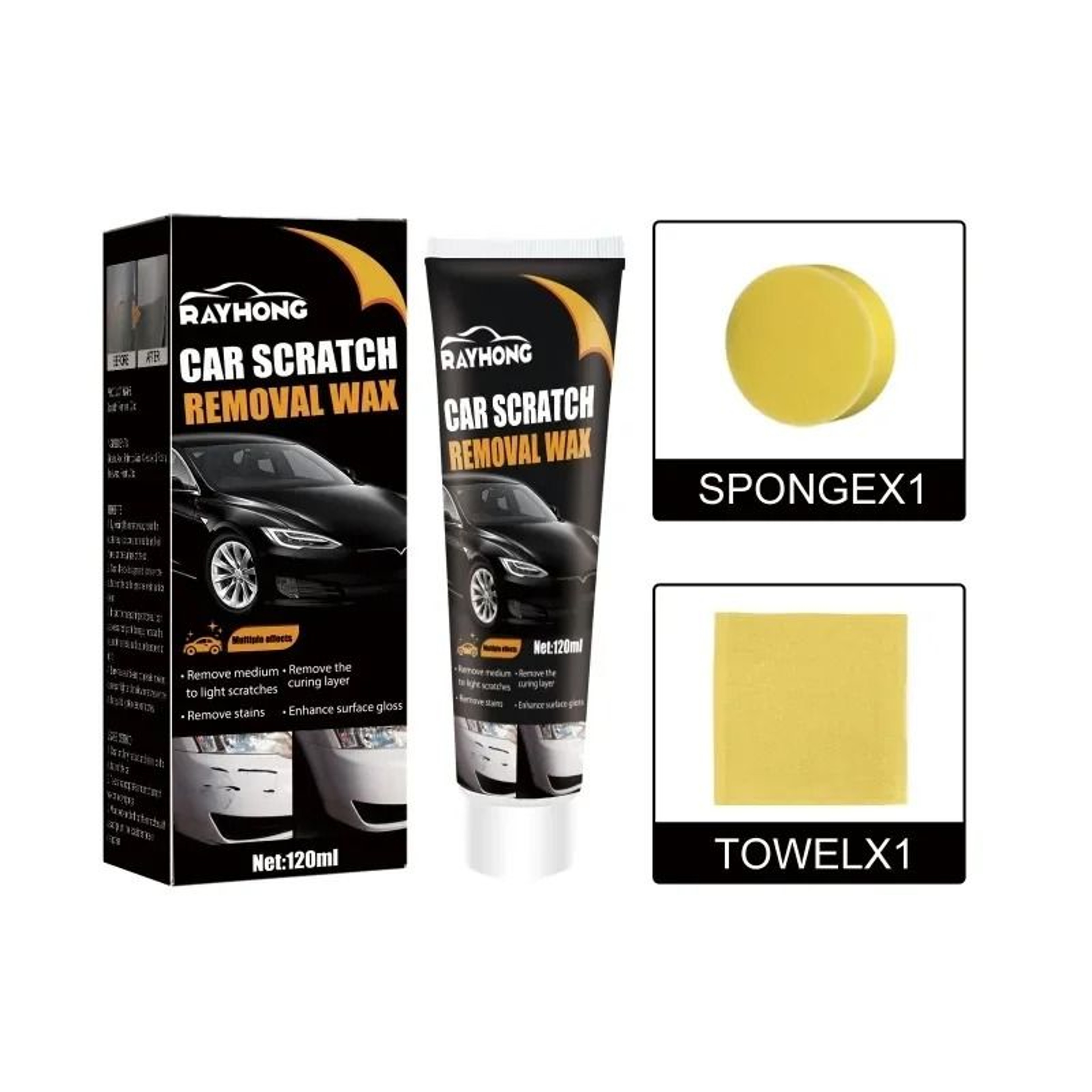Car Paint Scratch Remover  Auto Body Polishing Compound Paste Kit 6