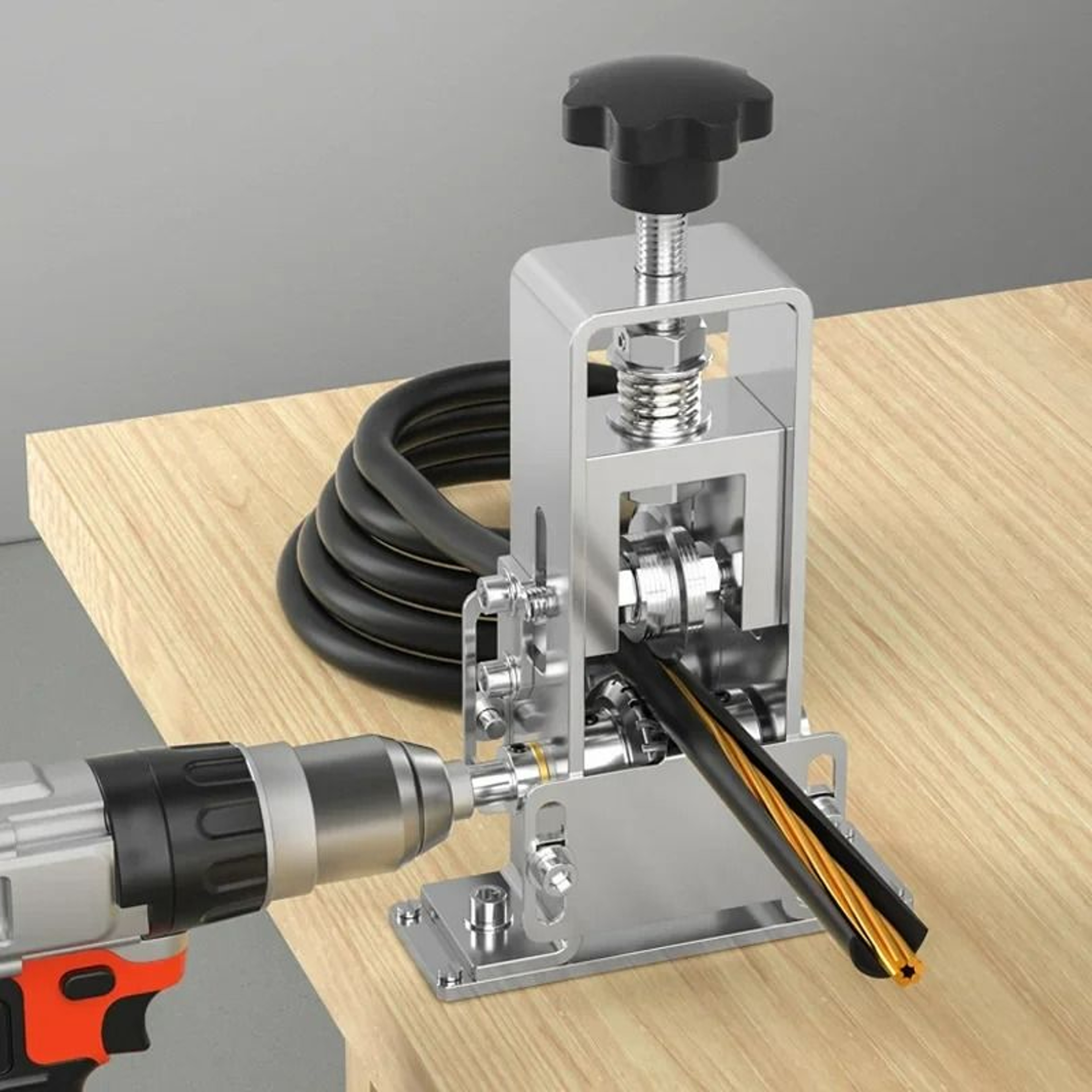 Portable Manual Wire Stripper Machine With Hand Crank 2