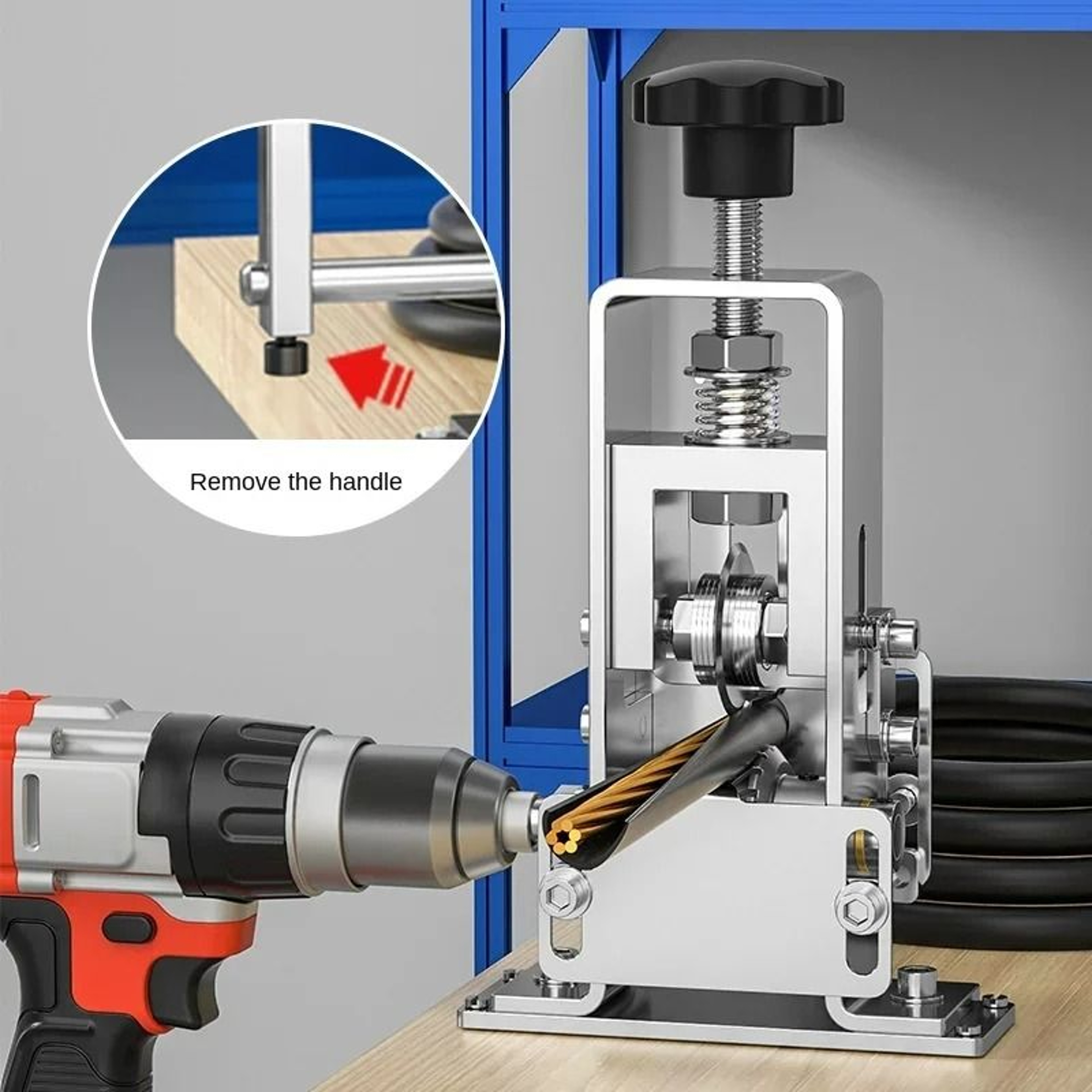 Portable Manual Wire Stripper Machine With Hand Crank 3