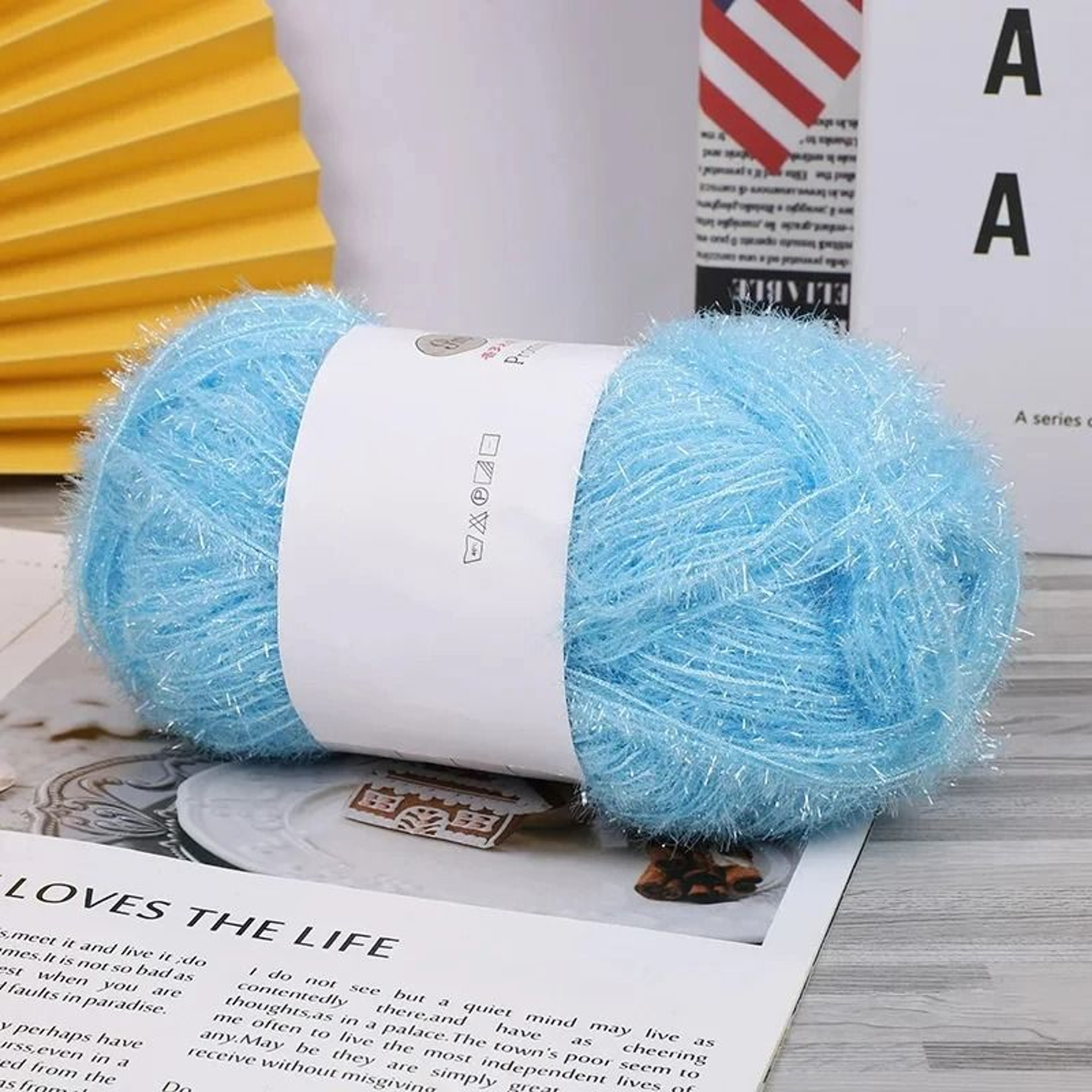 Glass Fiber Sparkling DIY Handicraft Weaving Yarn Ball 50g 13