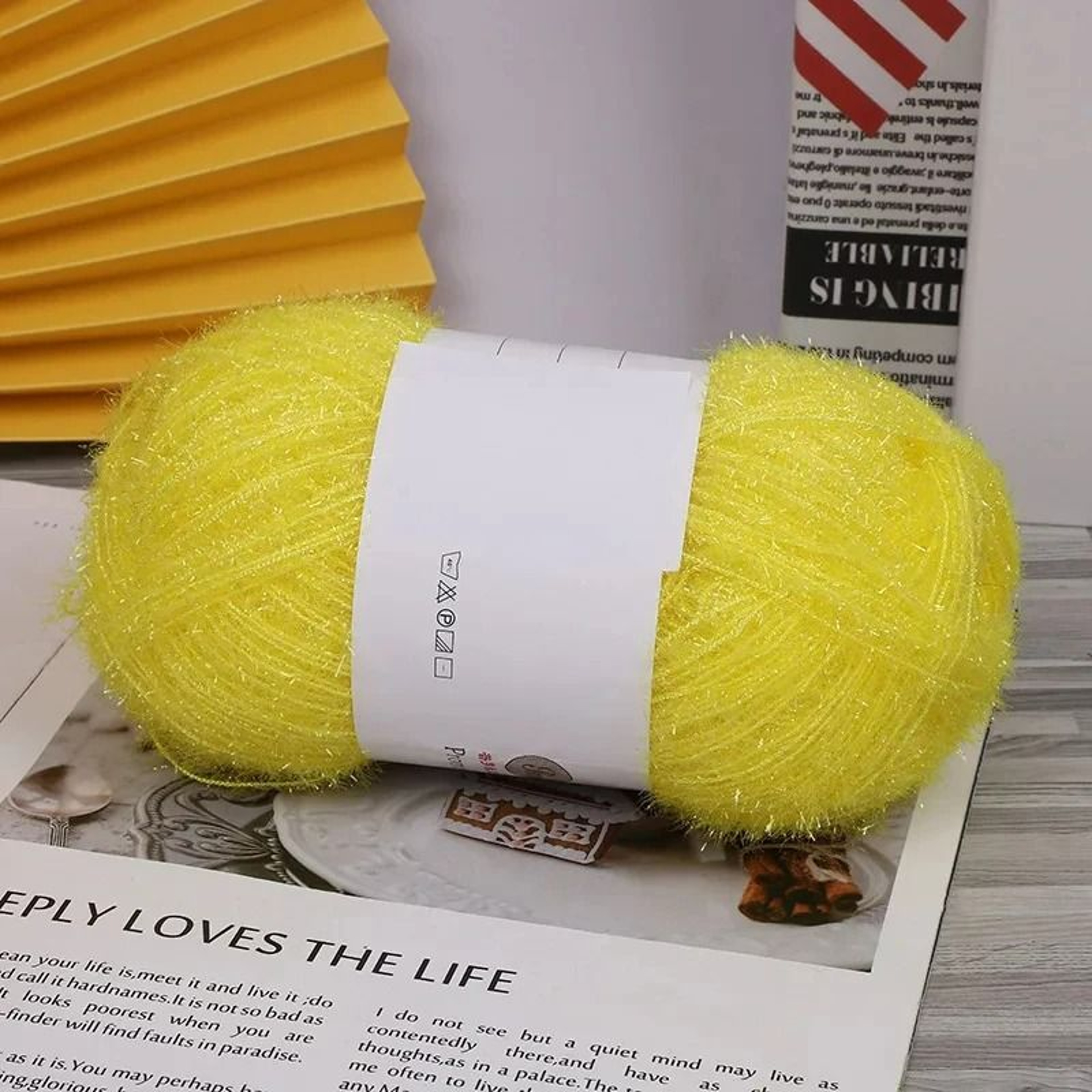 Glass Fiber Sparkling DIY Handicraft Weaving Yarn Ball 50g 7