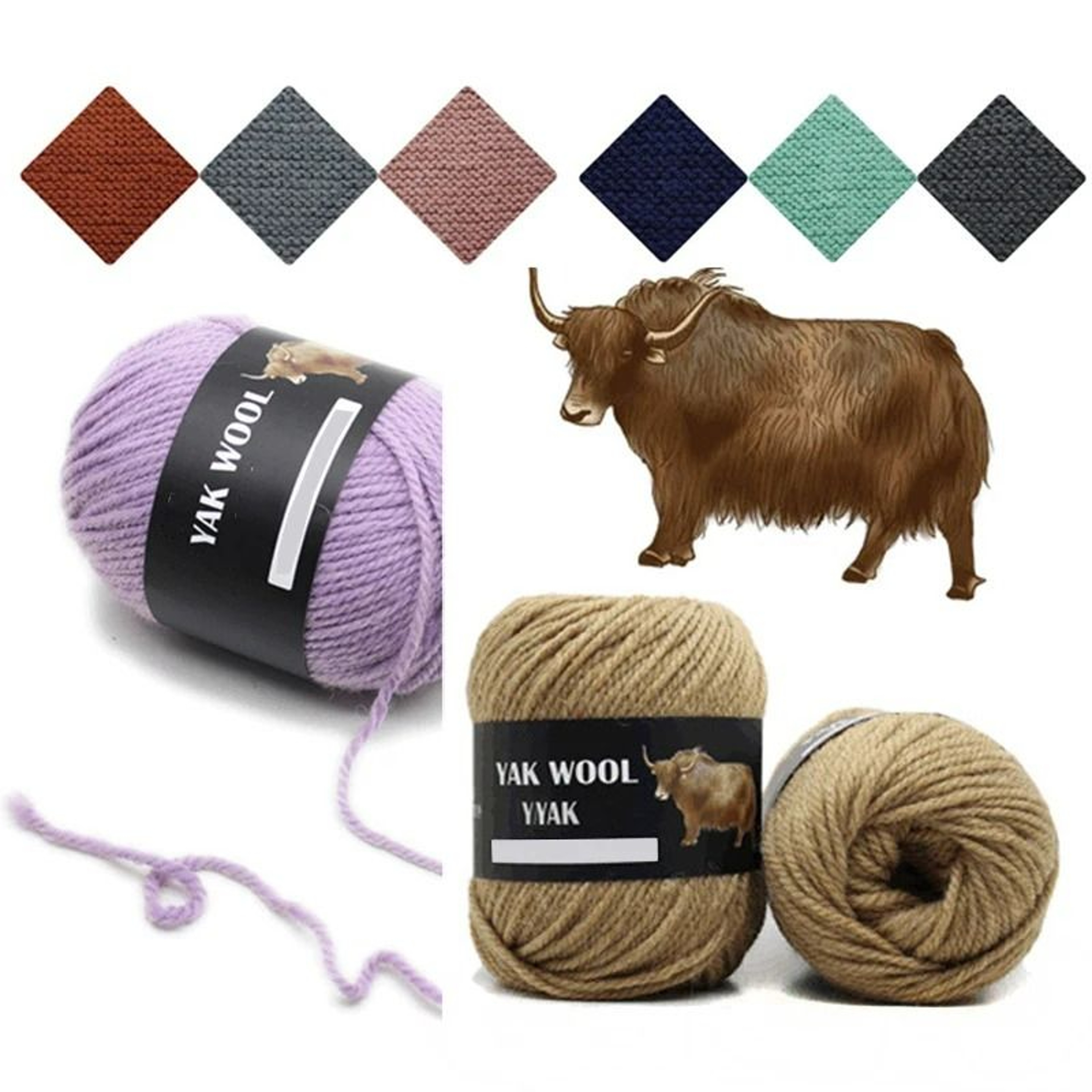 3Strand Yak Down MediumThick Wool Yarn Ball 4