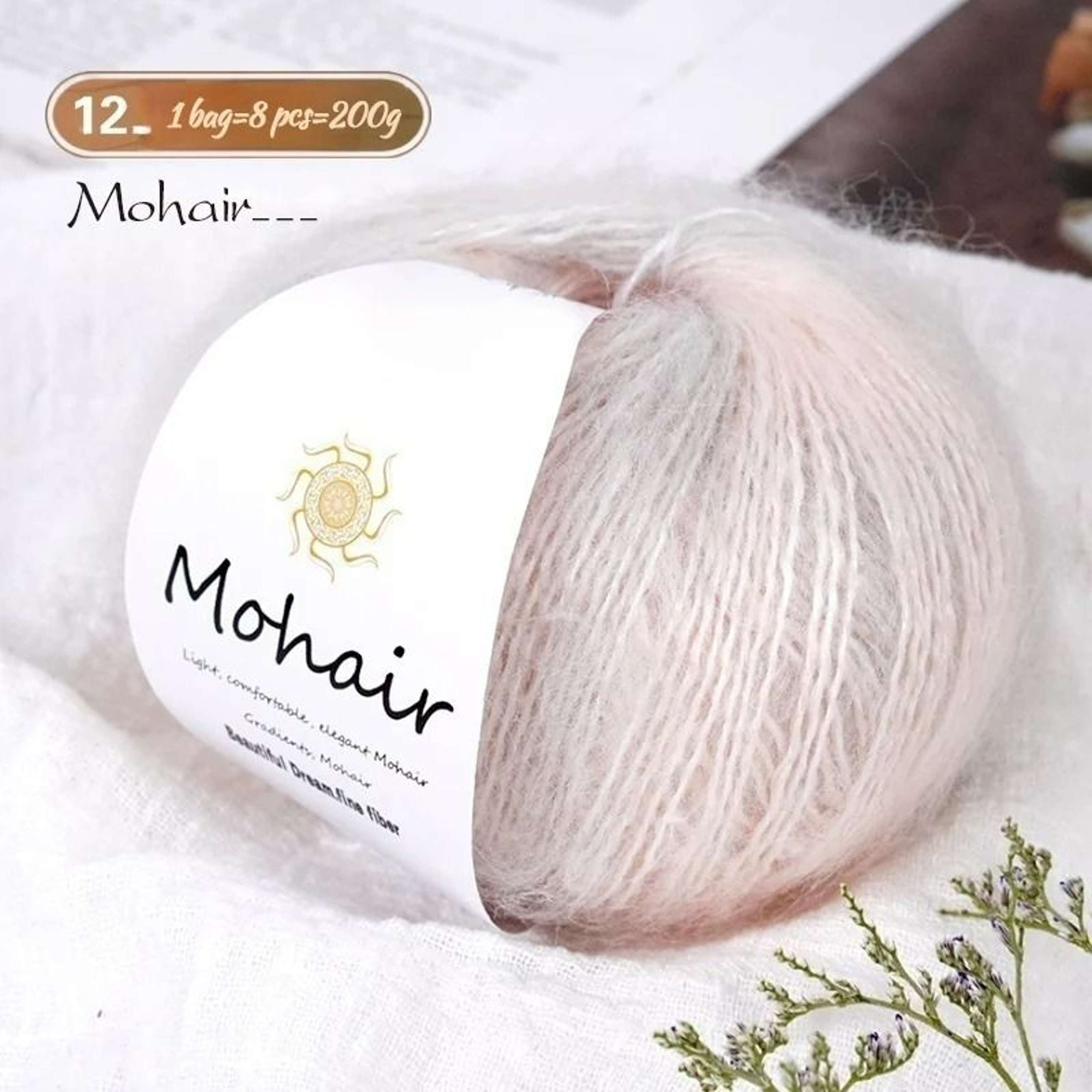 044 Lb Gradient Colored Mohair Yarn Pack 8 Skeins 19