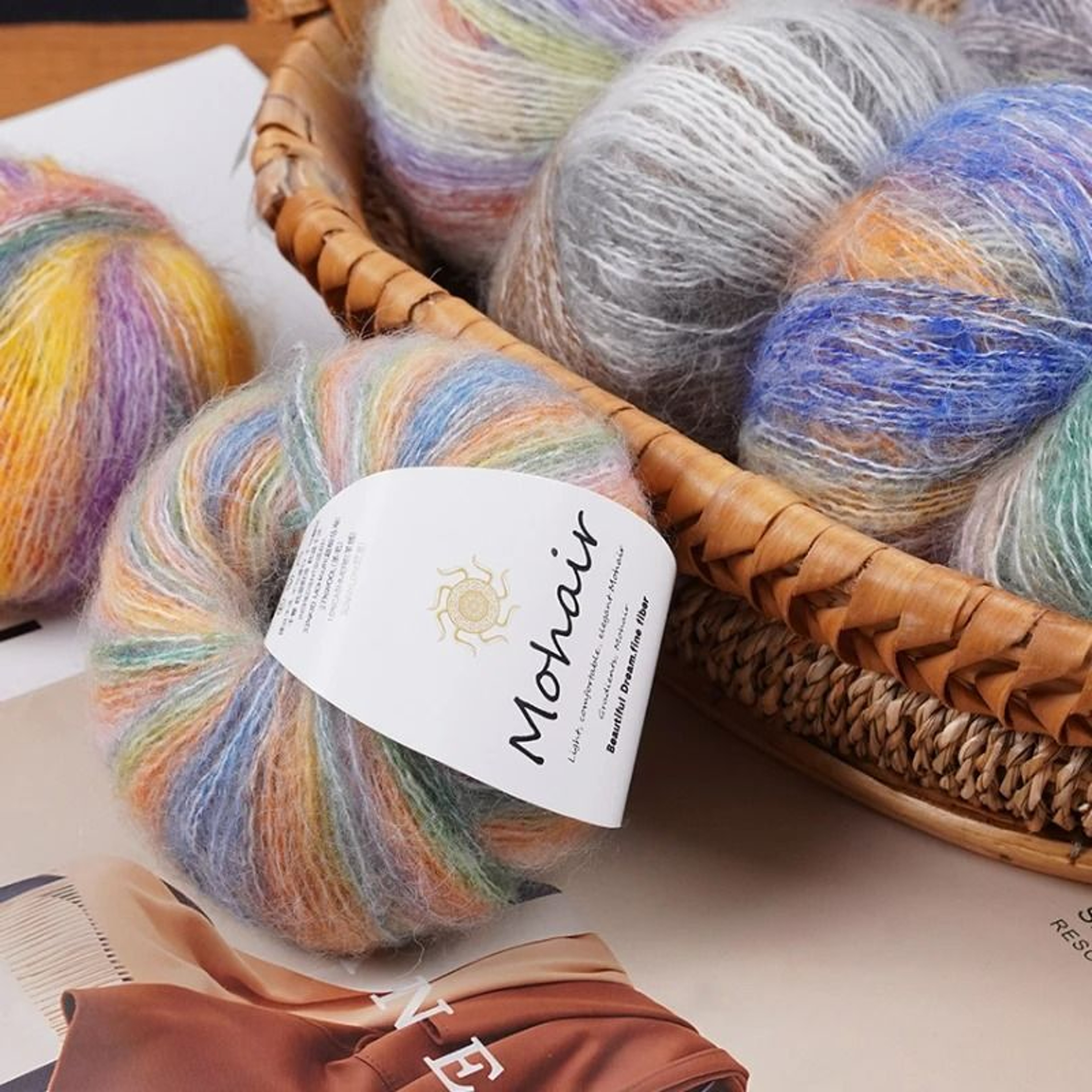 044 Lb Gradient Colored Mohair Yarn Pack 8 Skeins 2