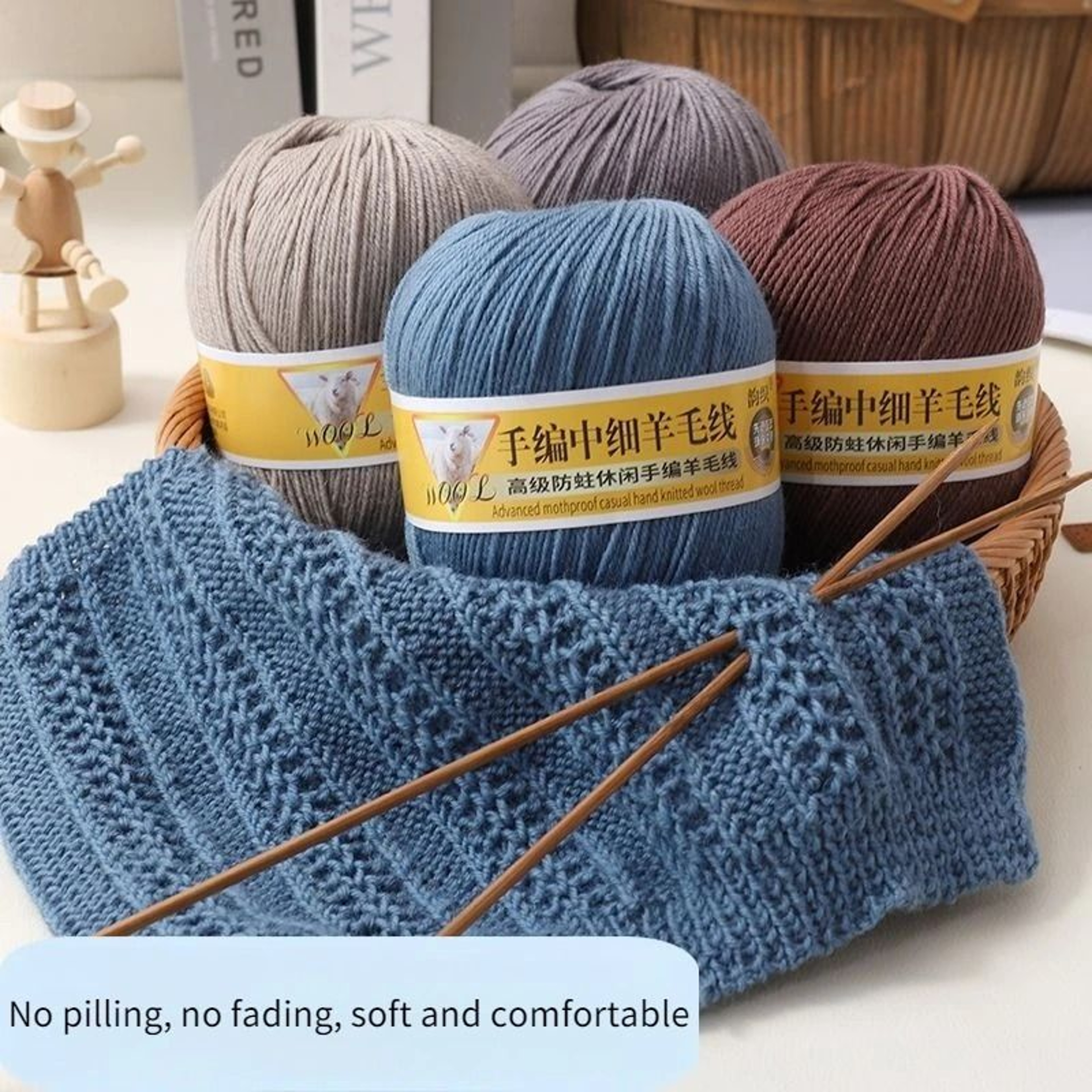 11 Lb MediumThin Soft Baby Wool Yarn Set 3