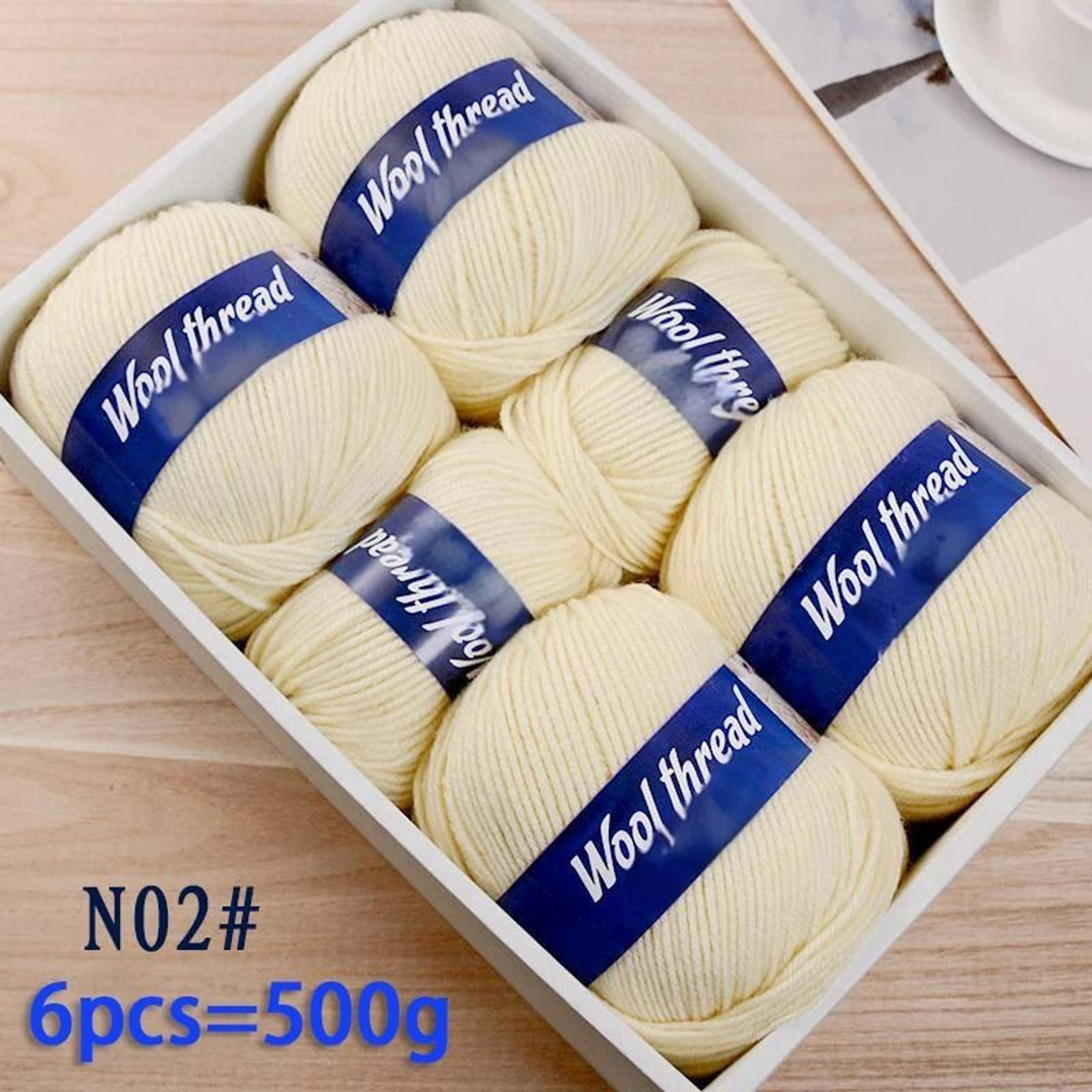 11 Lb Fine Sheep Wool HandKnitting Yarn Set 6 Pieces 6