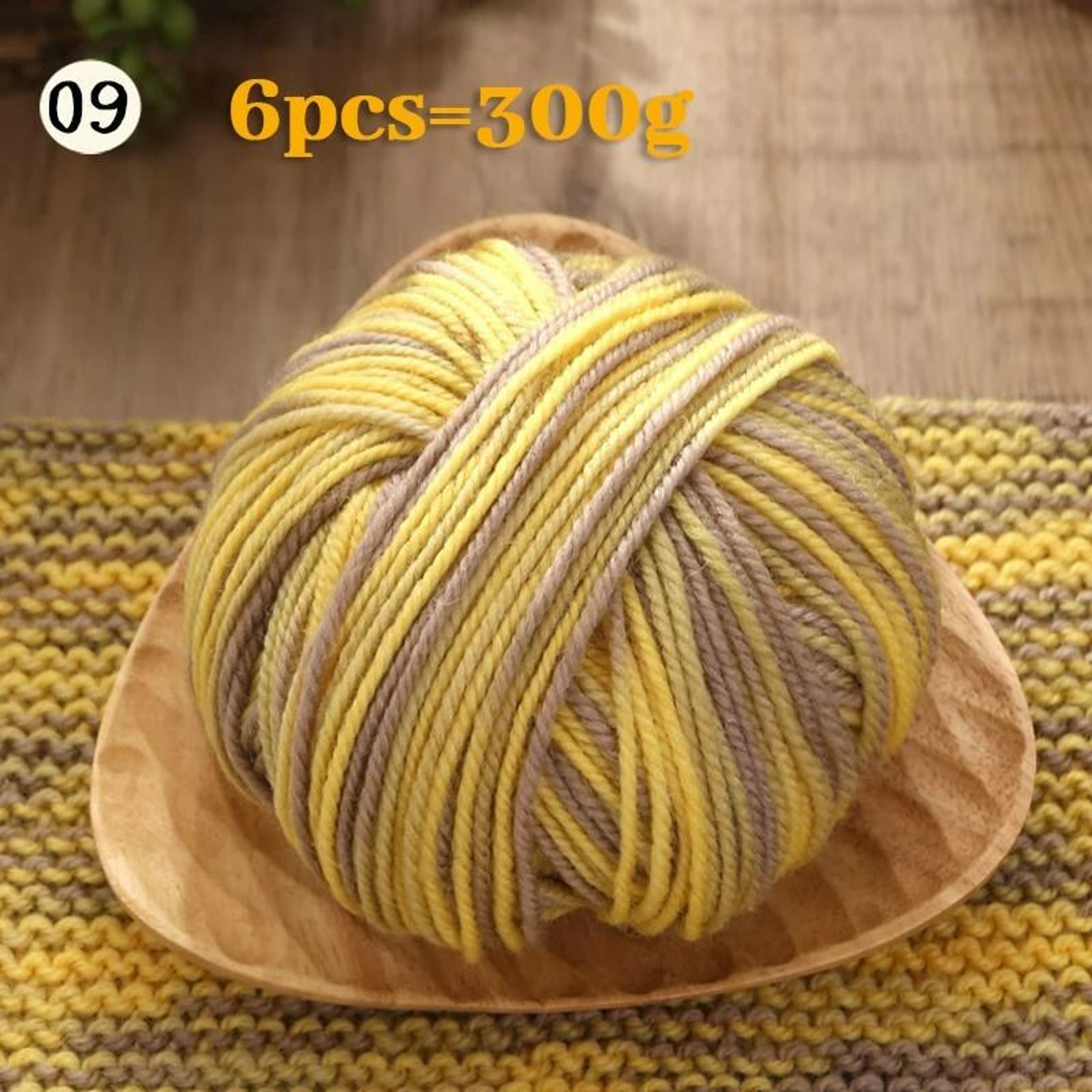 066 Lb Gradient Dyed Wool Yarn Set 6 Pieces 13