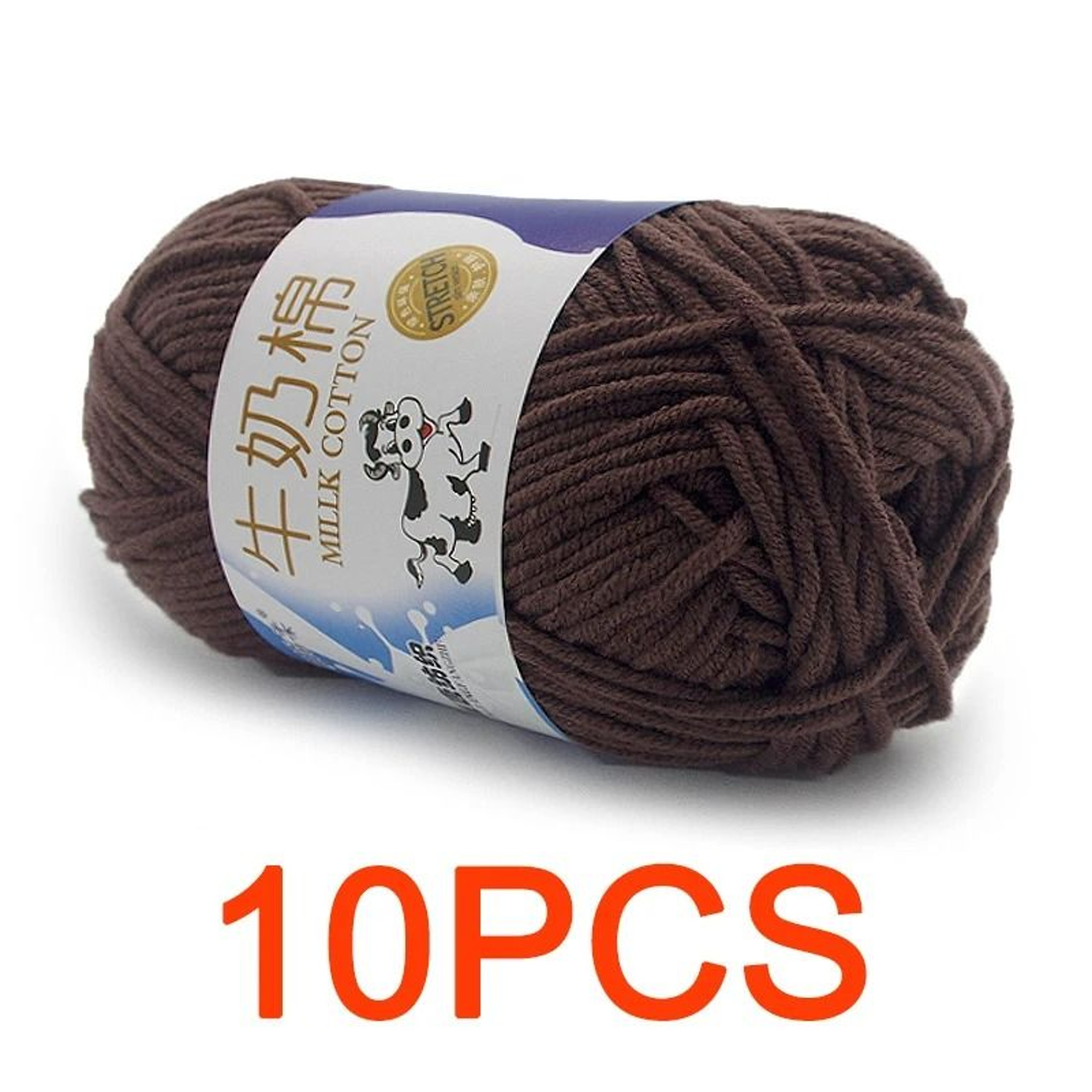 1.1 lb Milk Cotton Hand-Knitting Yarn Set (10 Pieces) – view 10