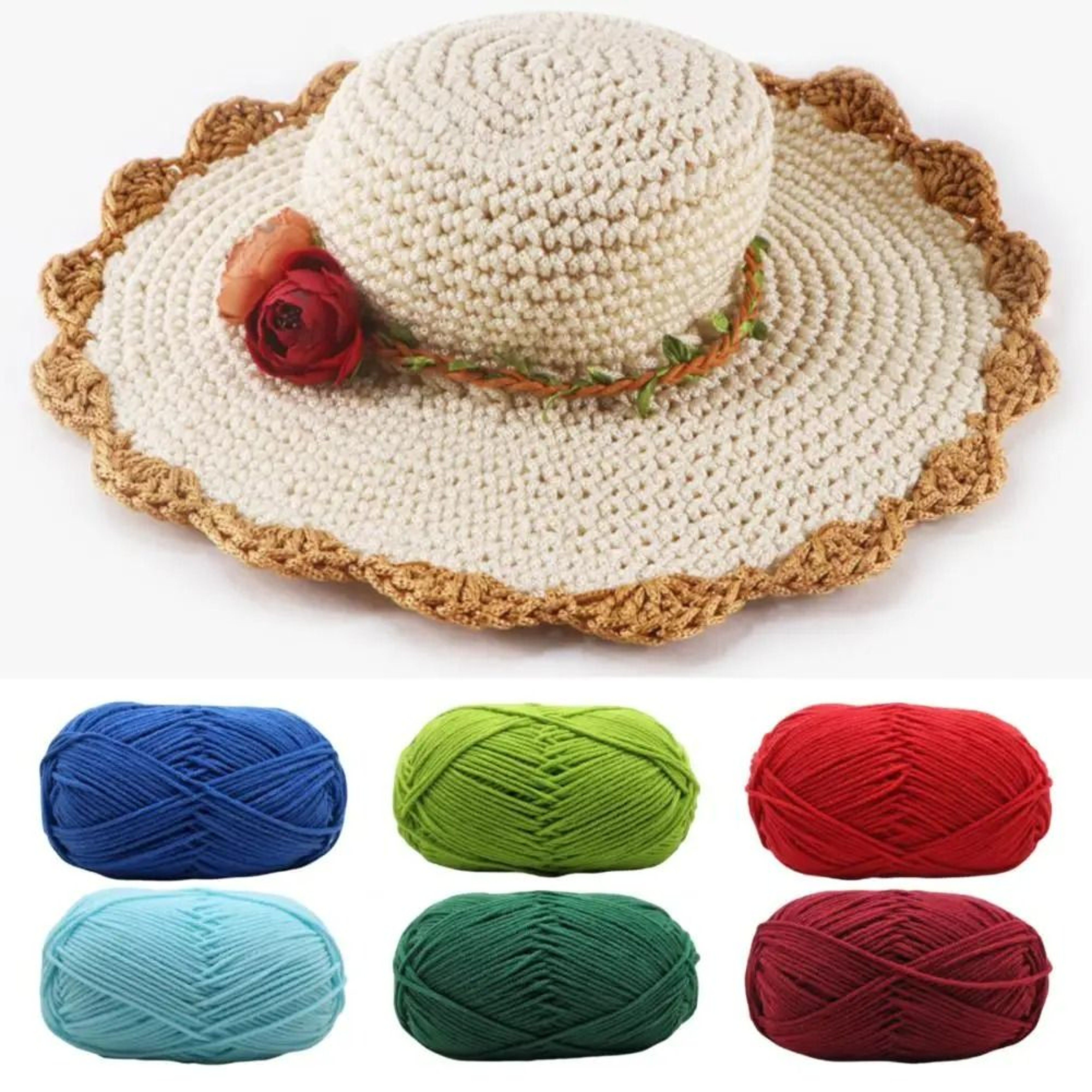 011 Lb 4Ply Milk Cotton HandKnitting  Crochet Yarn 2