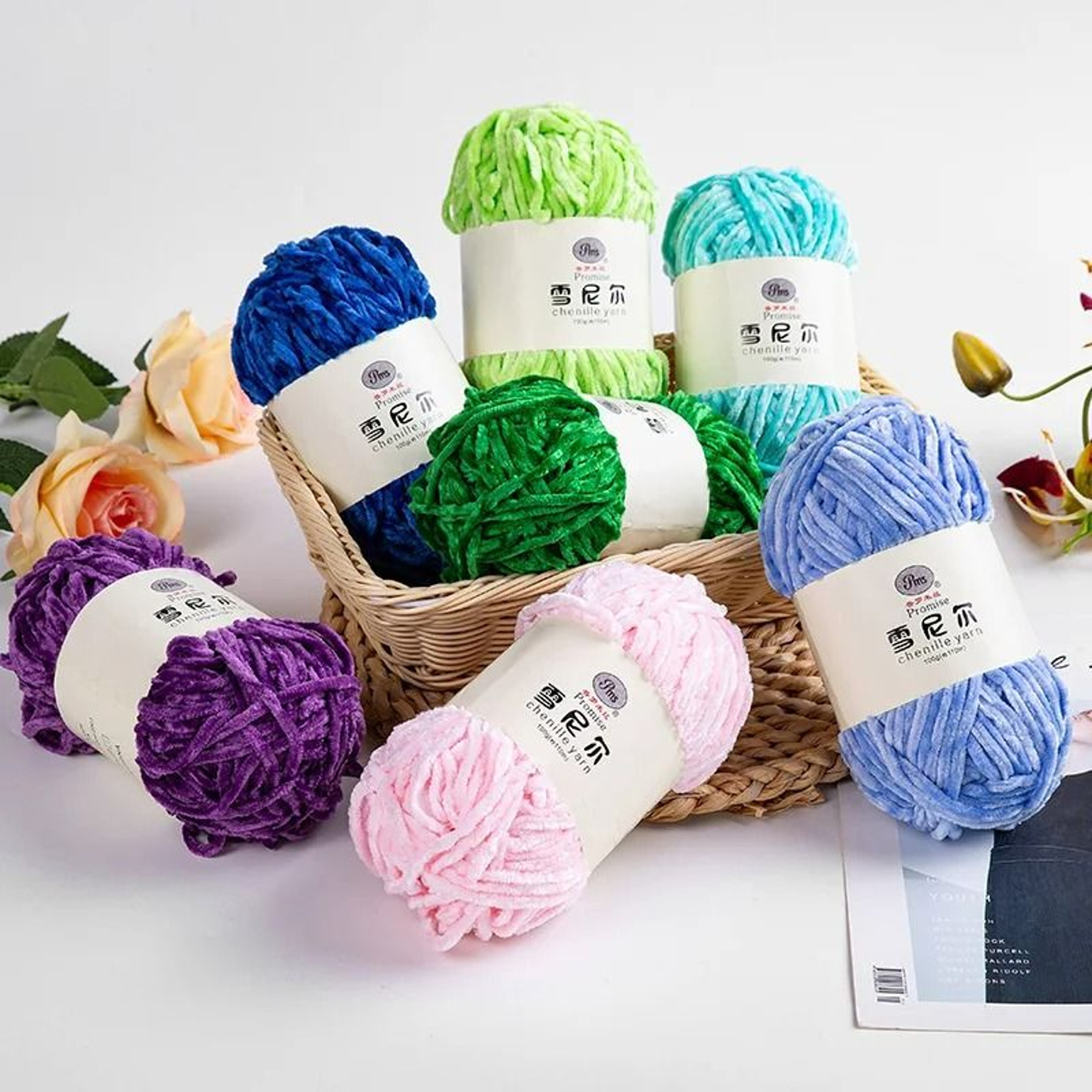 022 Lb 6 Mm Chenille Velvet Yarn 1