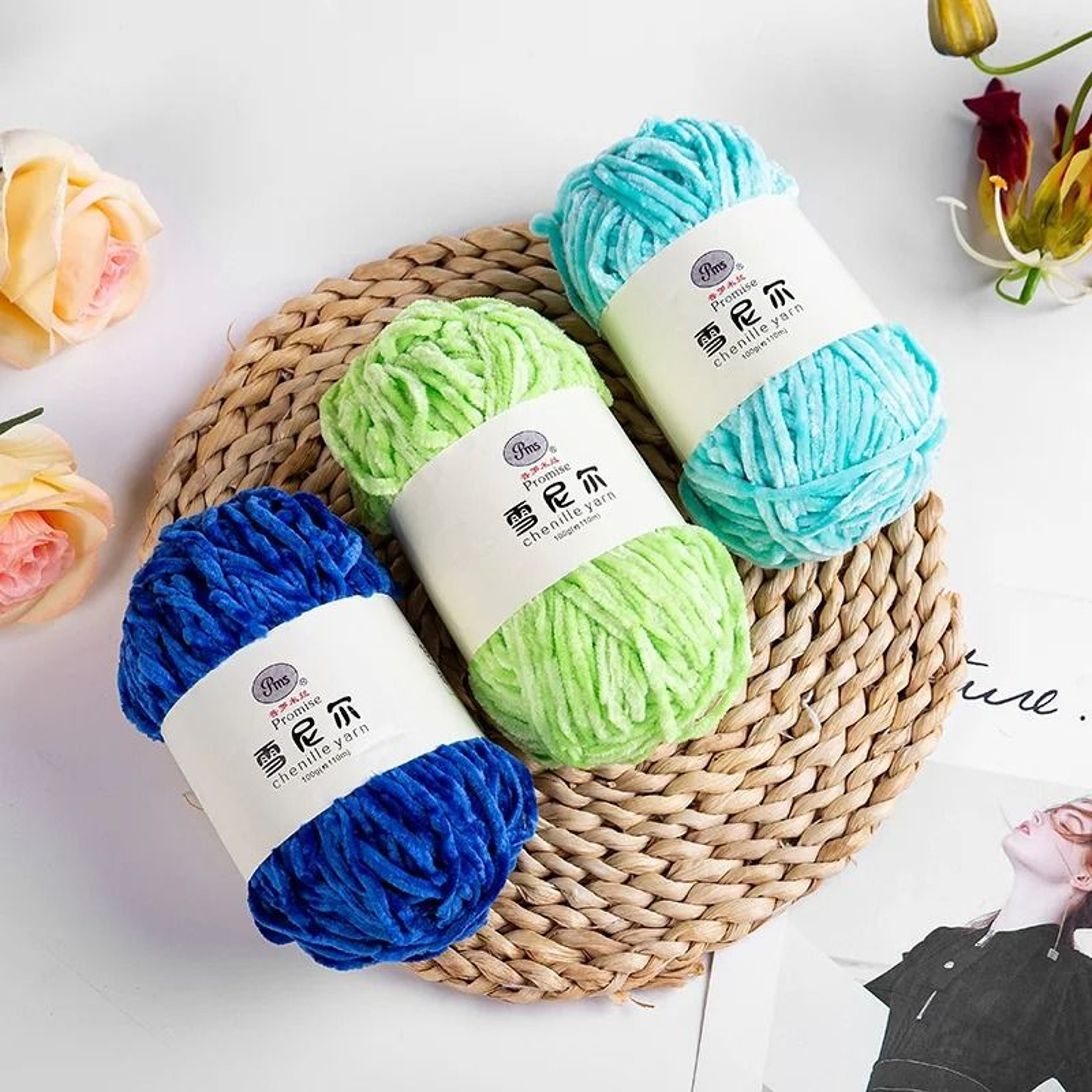 022 Lb 6 Mm Chenille Velvet Yarn 2