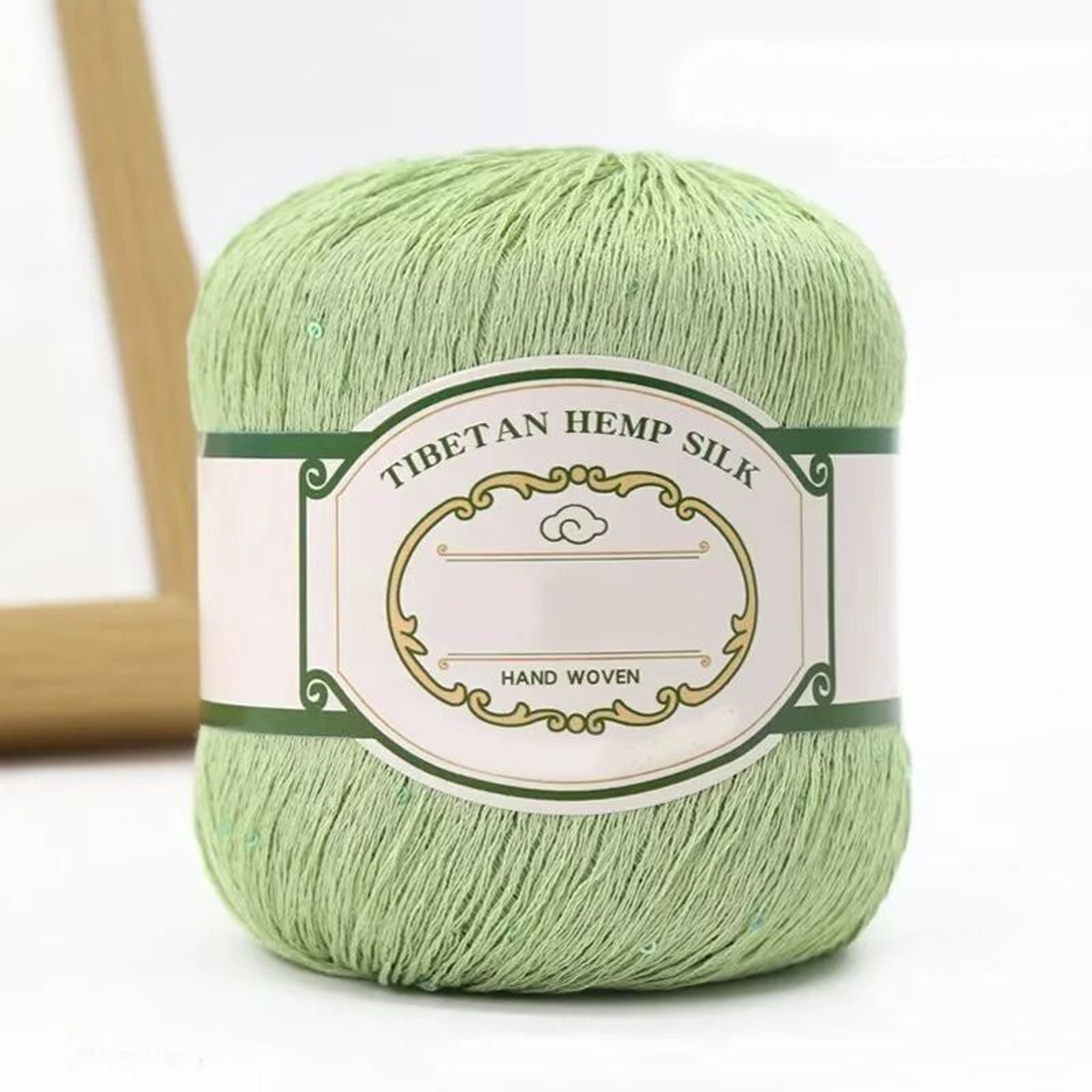 044 Lb Cotton Linen Lace Yarn With Sequins 19