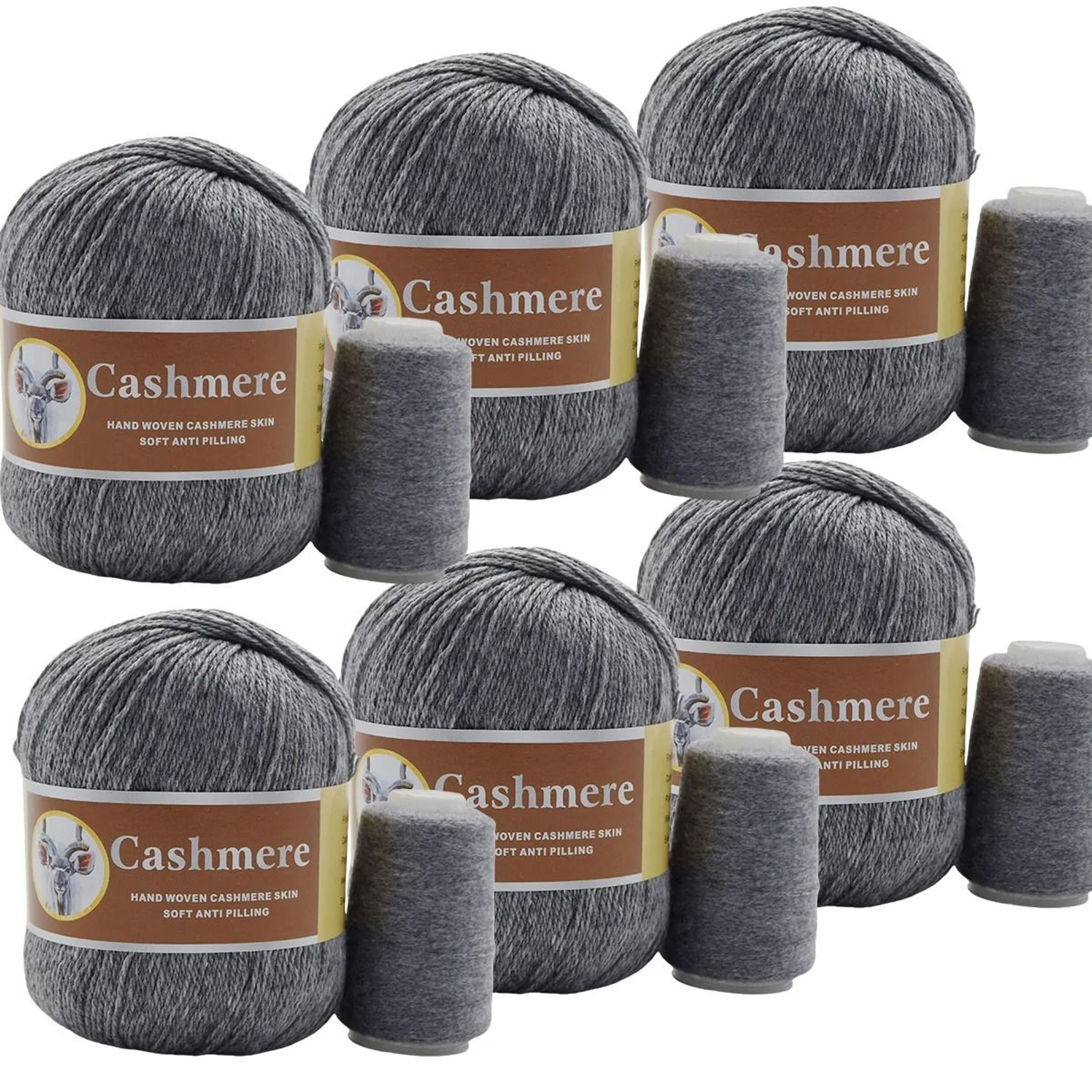 396 Lb Mongolian Cashmere Worsted Wool Yarn 6Set Pack 9