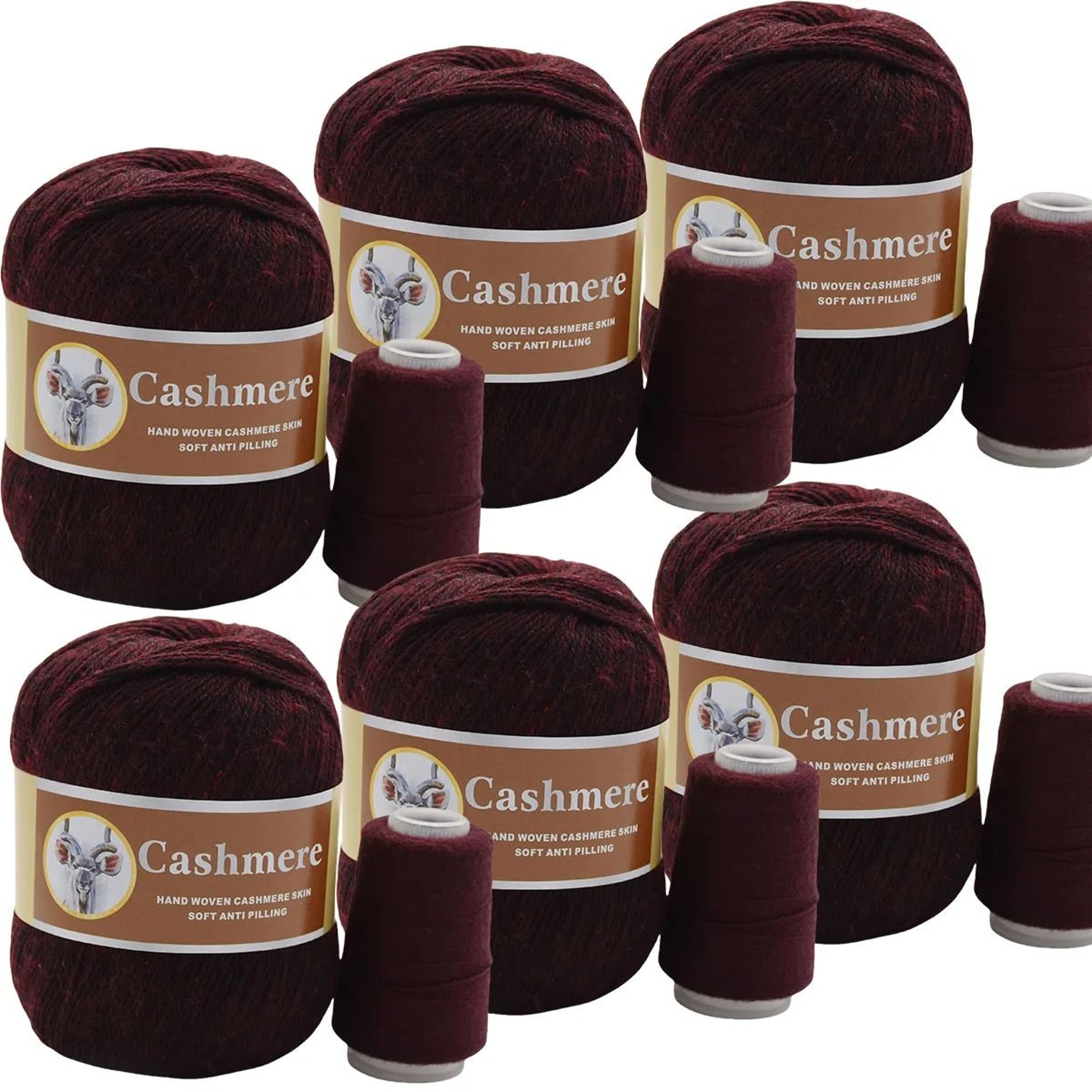 396 Lb Mongolian Cashmere Worsted Wool Yarn 6Set Pack 11