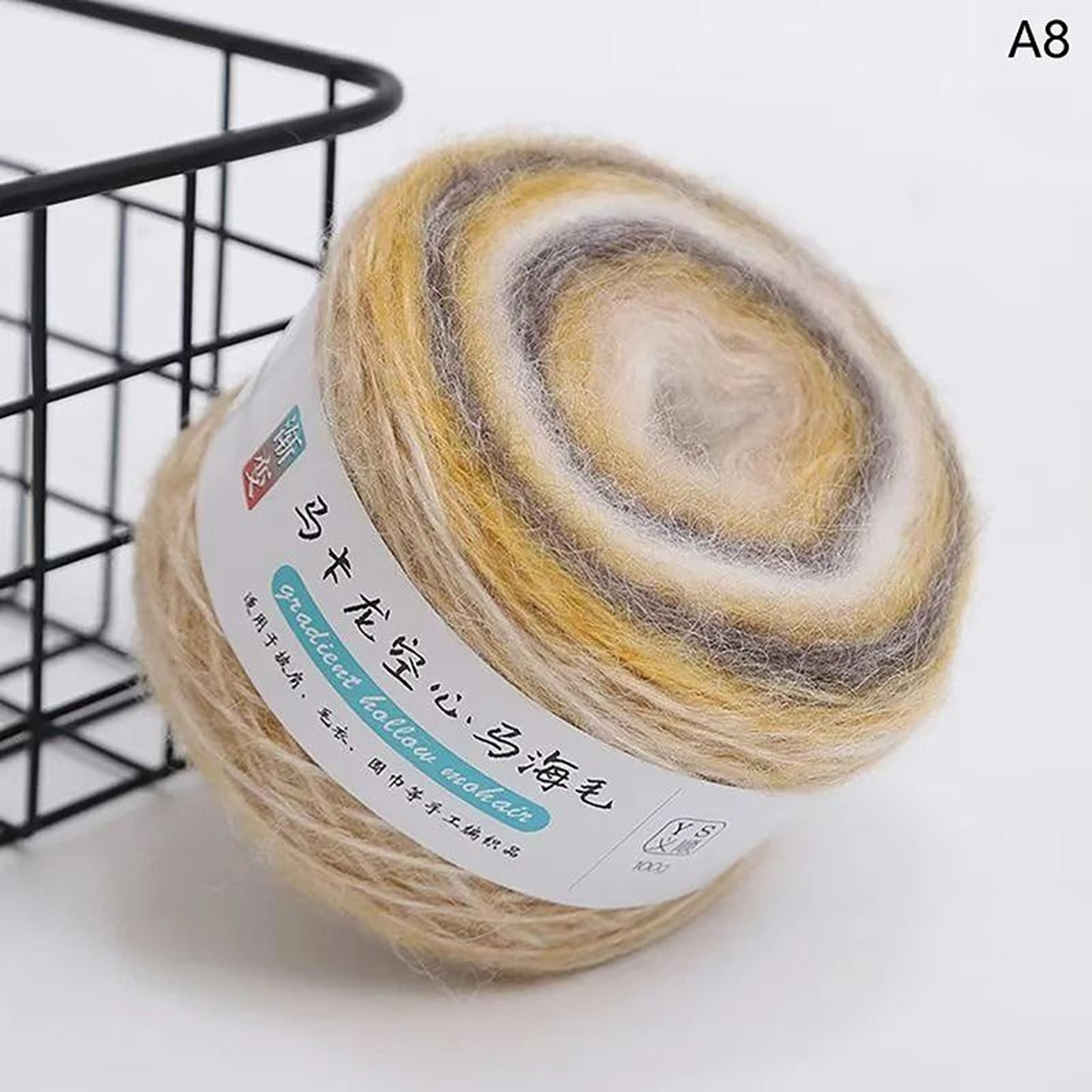 Rainbow Gradient Mohair Yarn For Crochet Sweaters  Jackets 13