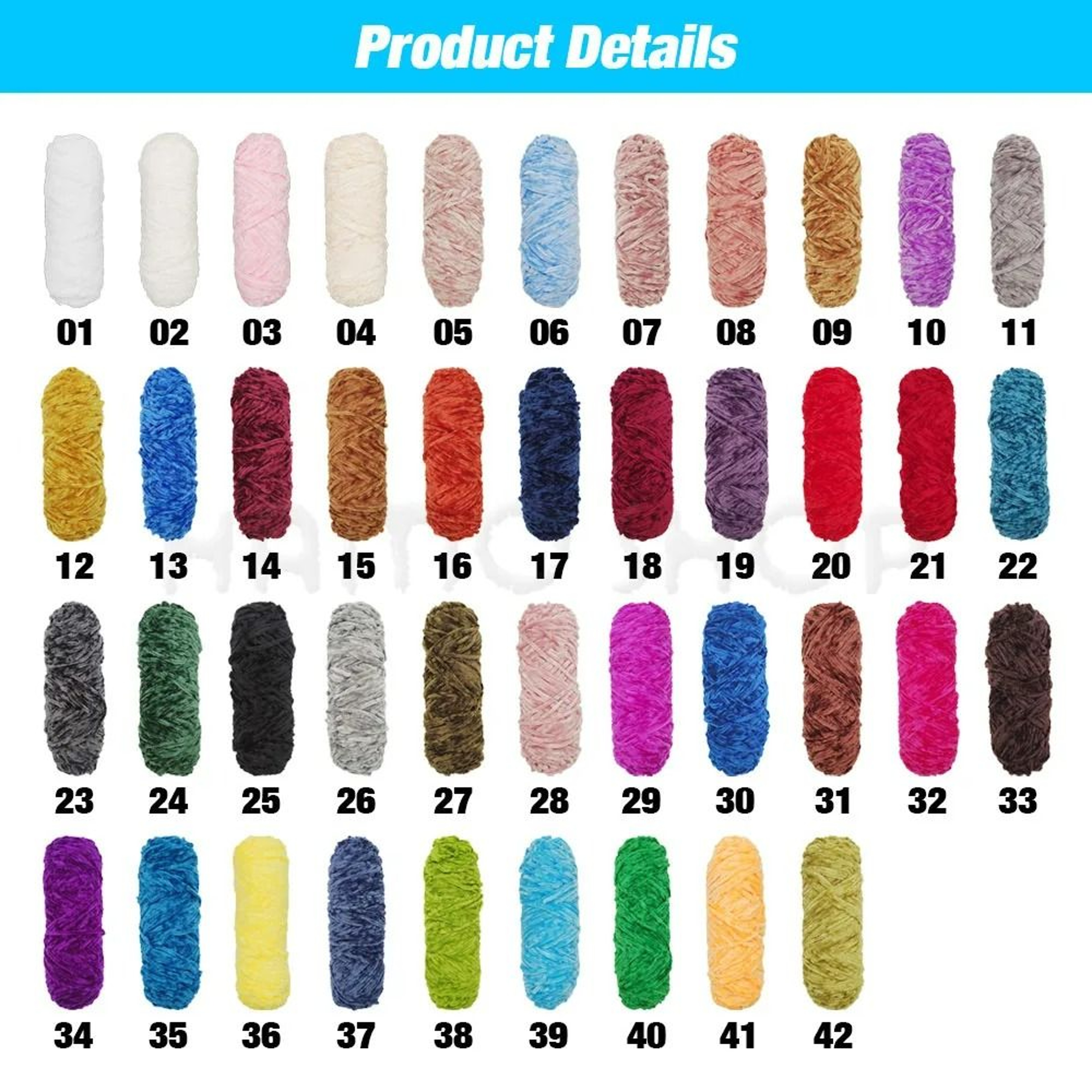 Premium Velvet Chenille Yarn Pack For Blankets Coats  Home Decor 2