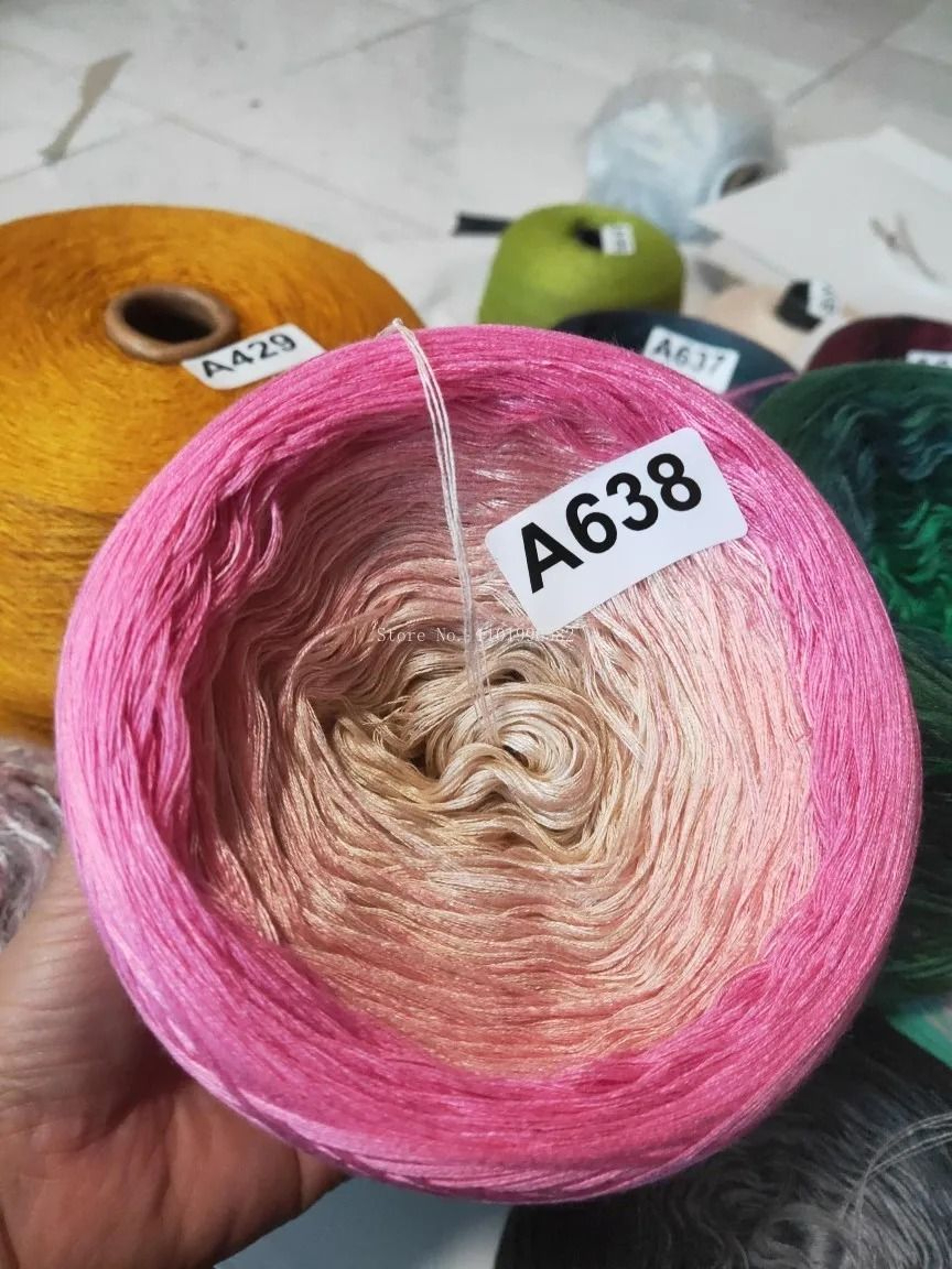 Mercerized Gradient Cotton Yarn For Sweaters Shawls  Scarves 13
