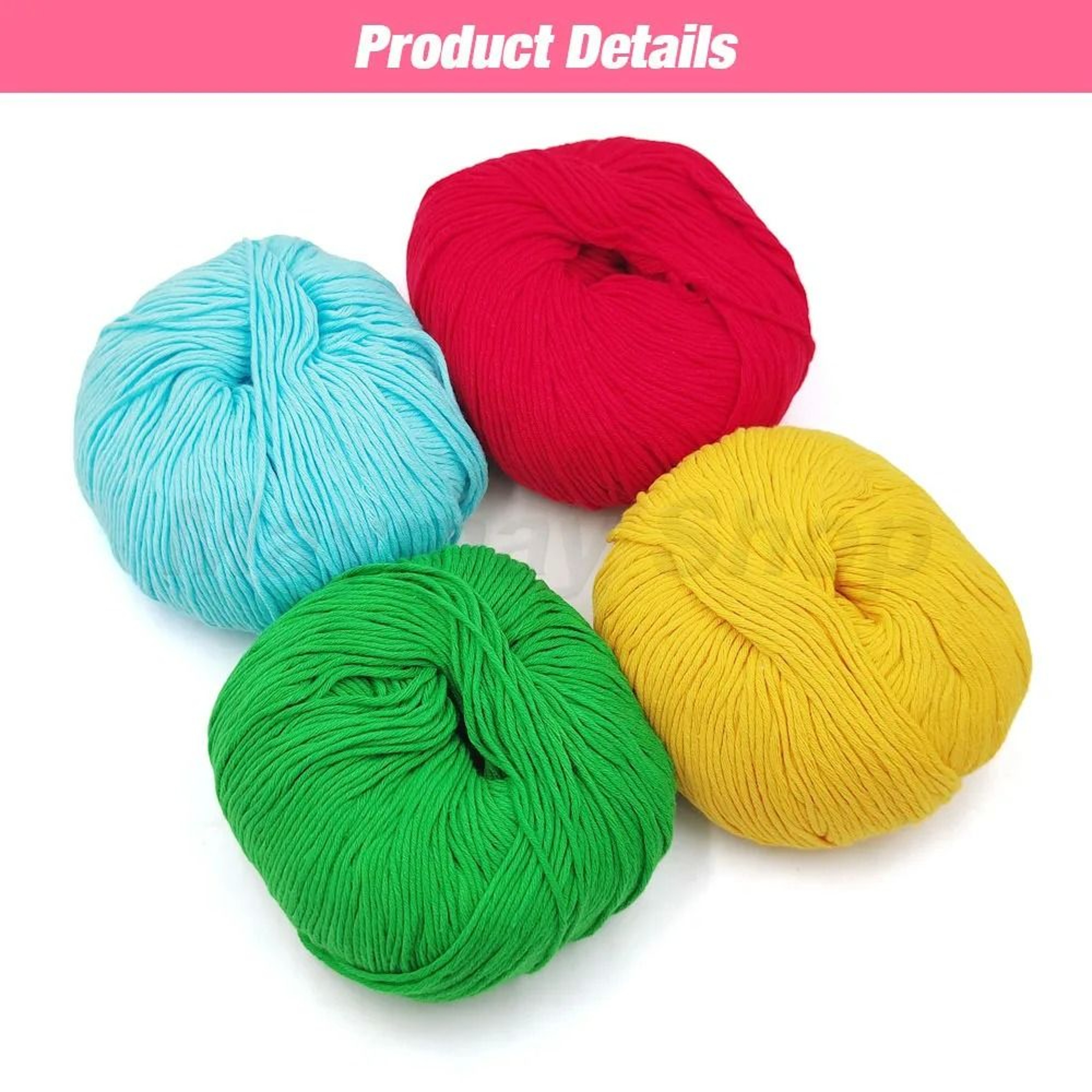Organic Cotton Crochet Yarn For Sweaters Hats  Handbags 4