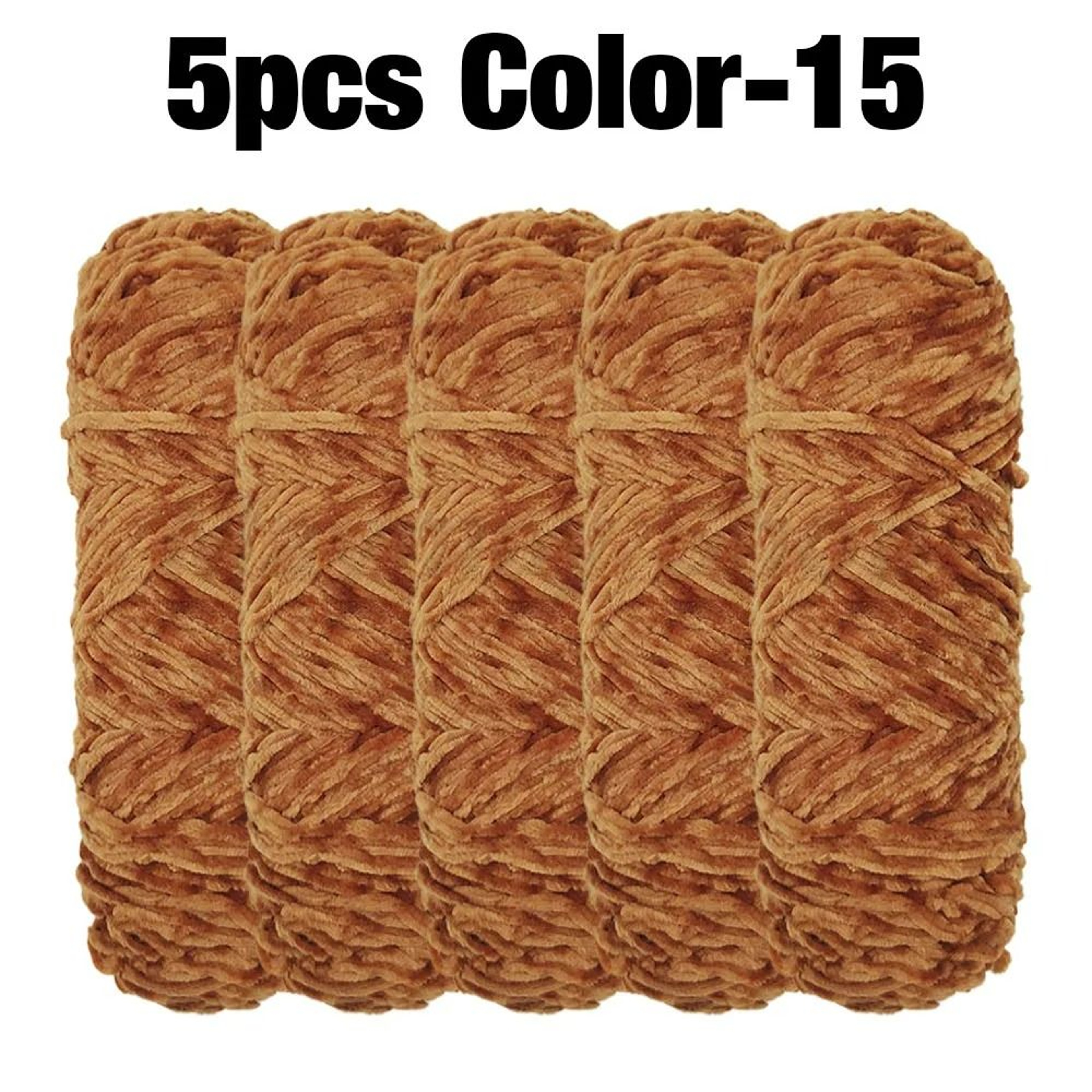 Premium Velvet Chenille Yarn Pack For Blankets Coats  Cushions 19