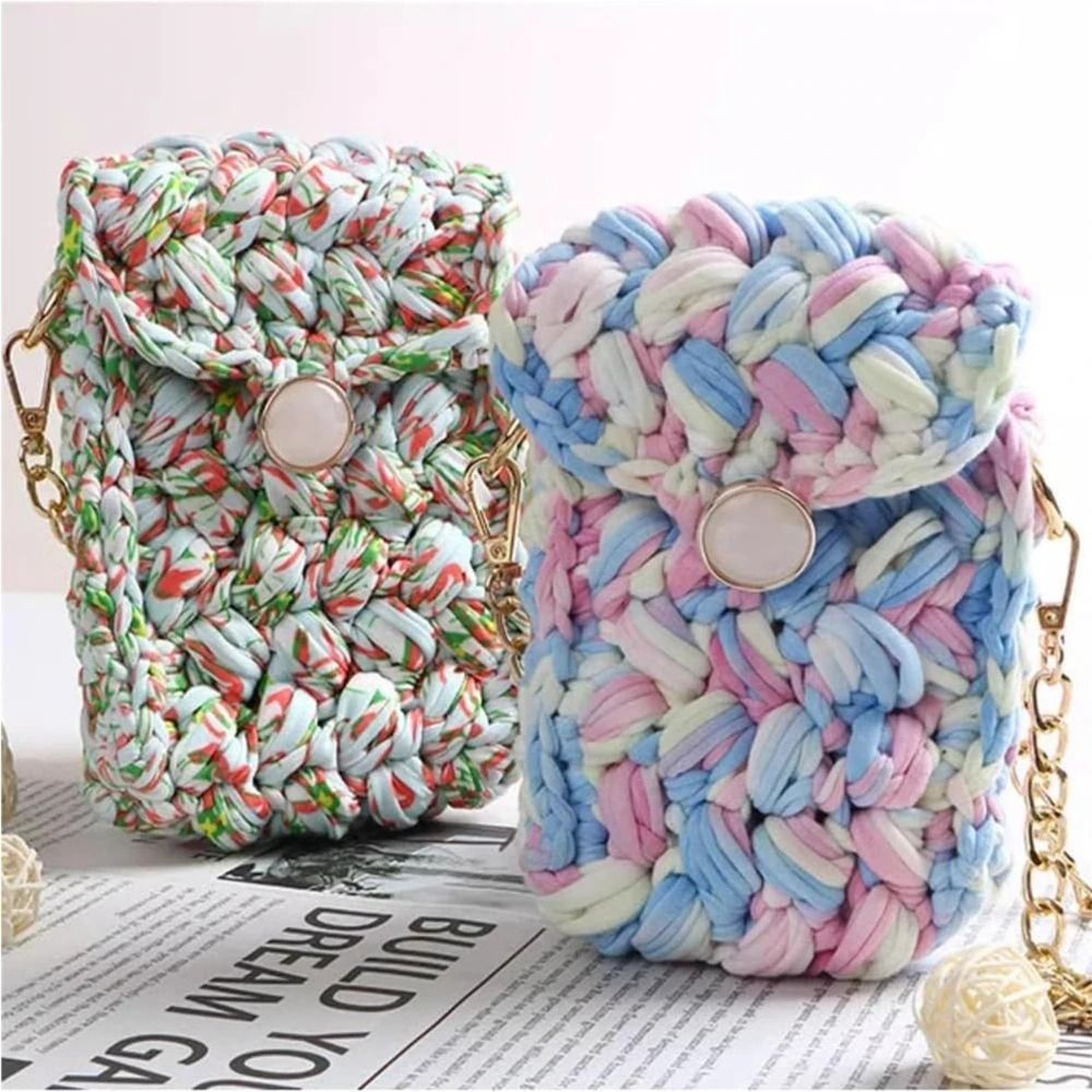 Colorful TShirt Cloth Yarn For DIY Baskets Bags  Cushions 3