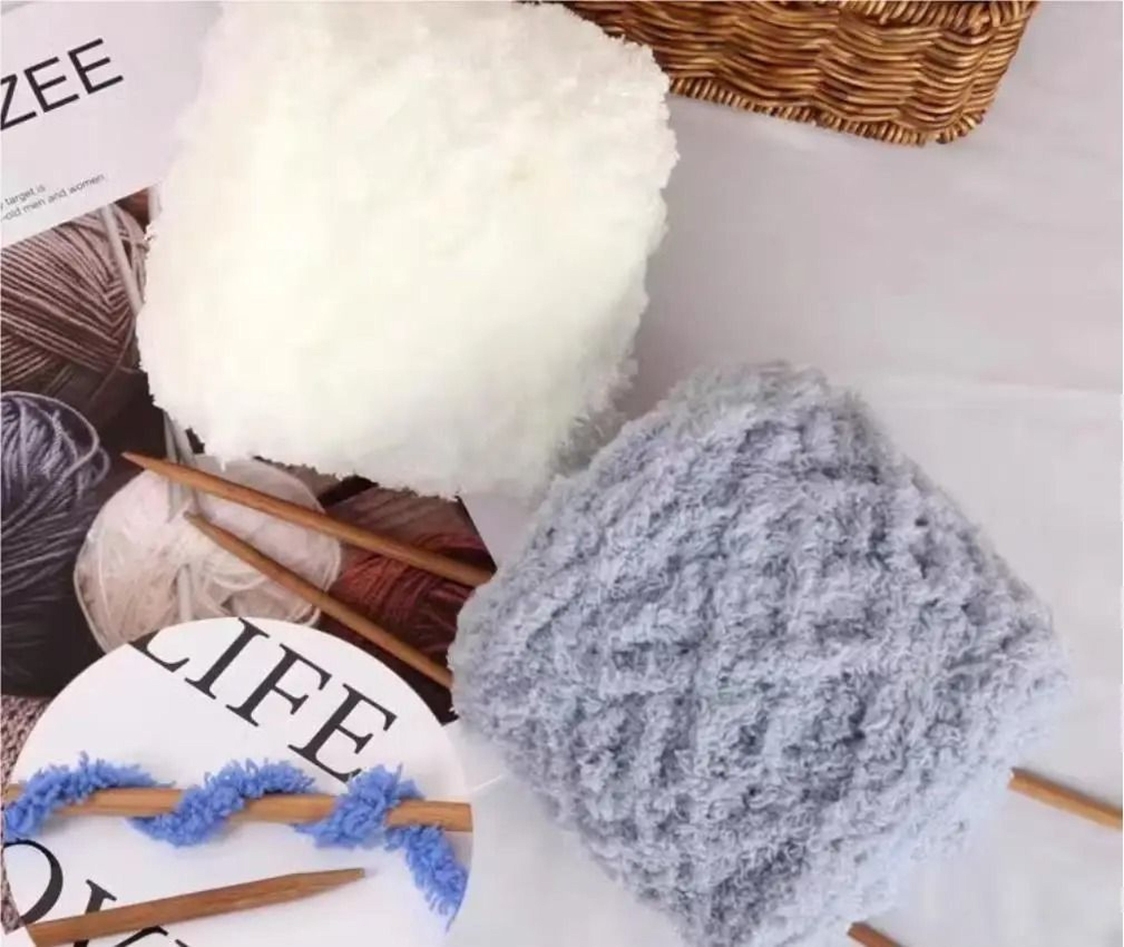 Super Soft Velvet Chenille Yarn For Blankets Sweaters  Toys 3