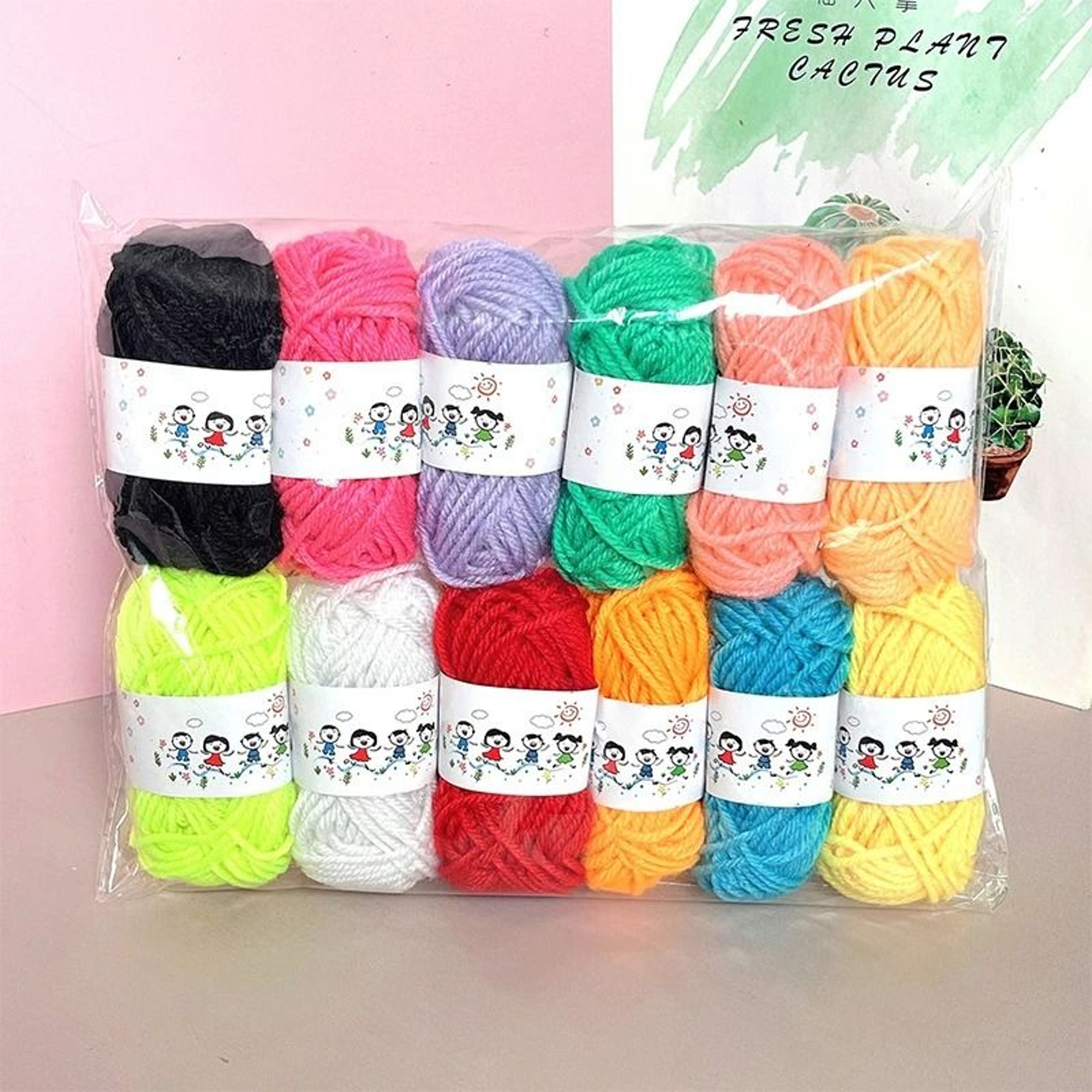 Soft  Warm DIY Cotton Wool Threads 12Pack For Crochet  HandKnitting 7