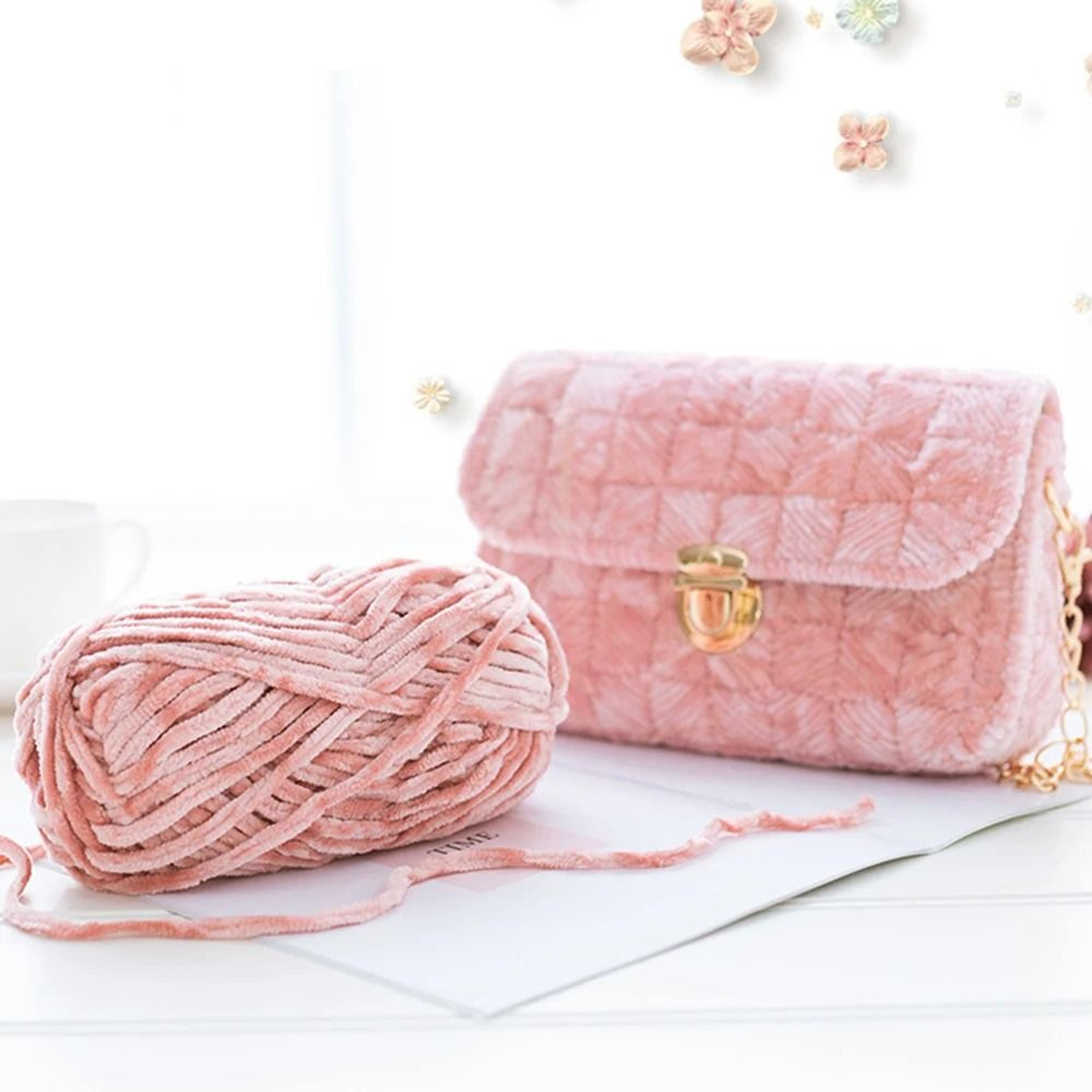 Plush Chenille Velvet Yarn For Blankets Scarves  DIY Crafts 2