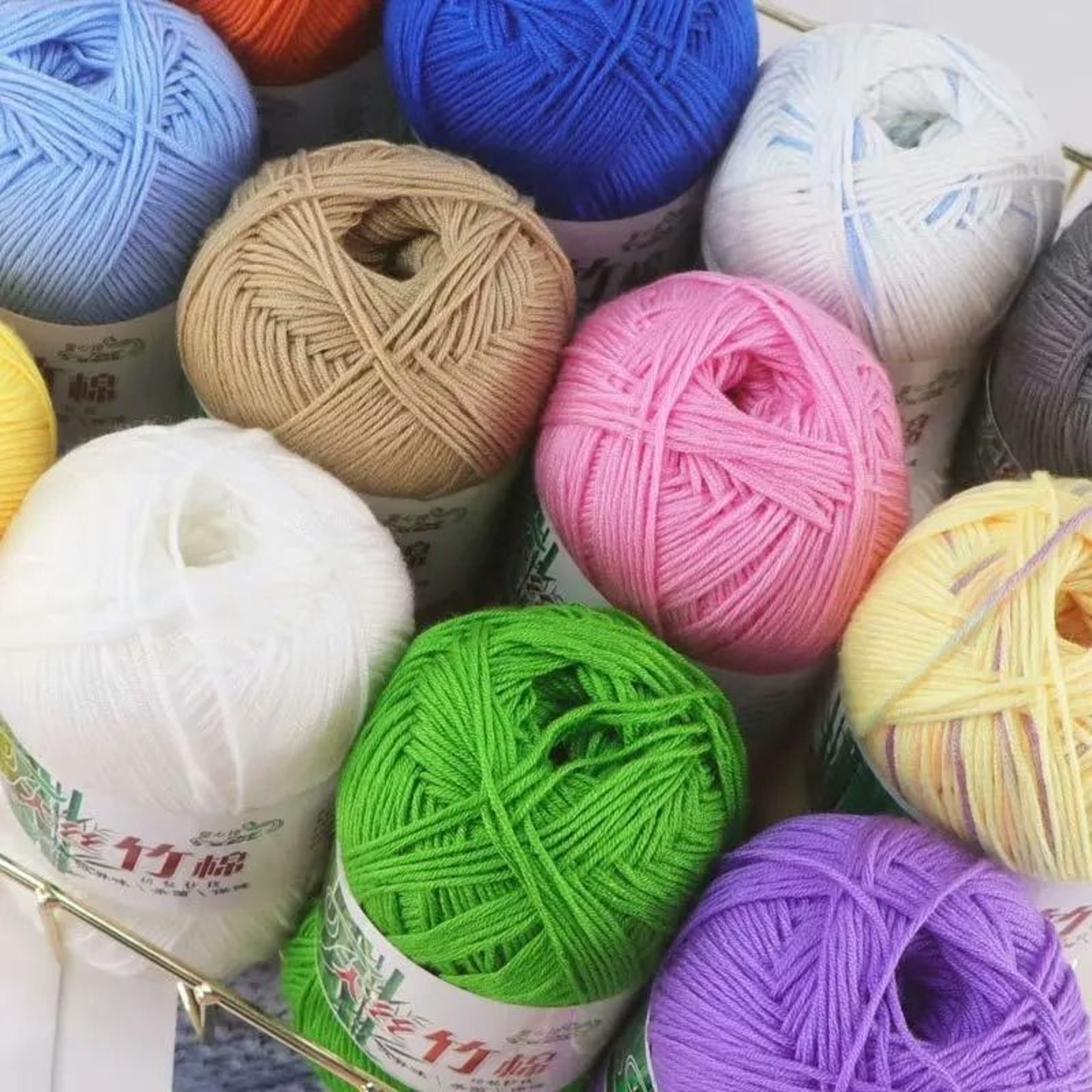 Natural Bamboo Cotton Yarn For Knitwear Crochet  Soft Apparel 4