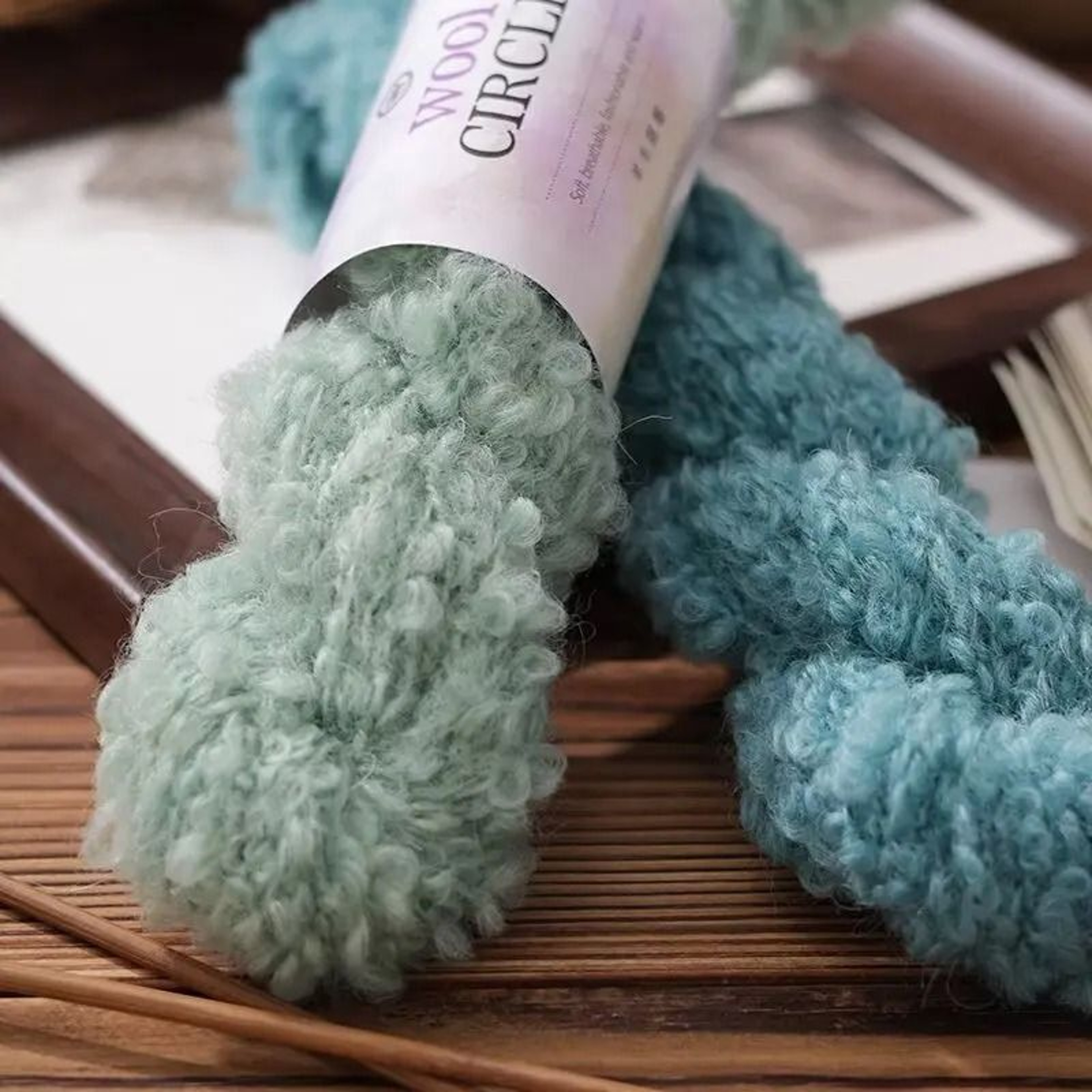 Morandi Fluffy Boucle Wool Yarn For Knitting Crochet  Textile Art 0