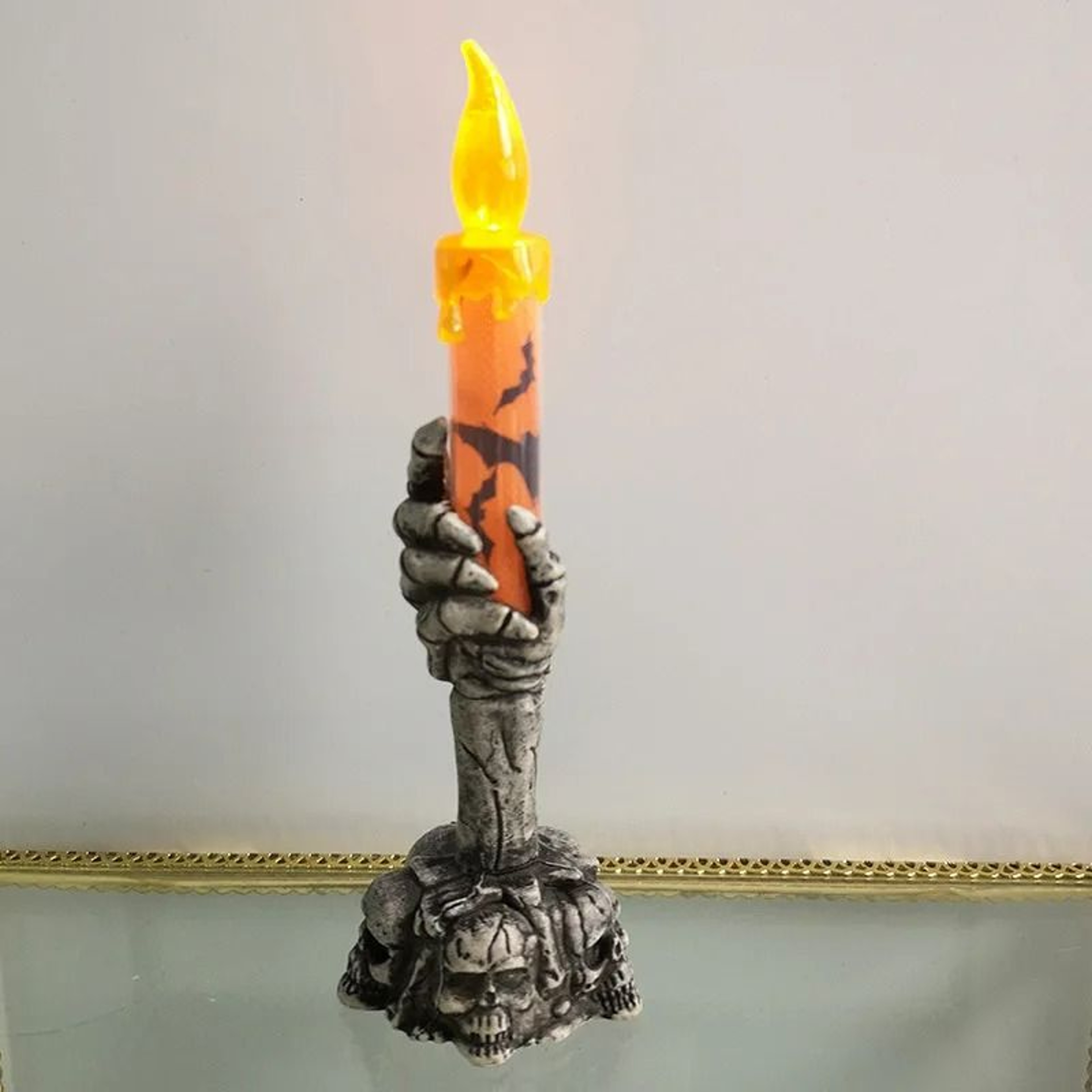 Halloween Ghost Skeleton  Pumpkin Shaped Party Candles 1