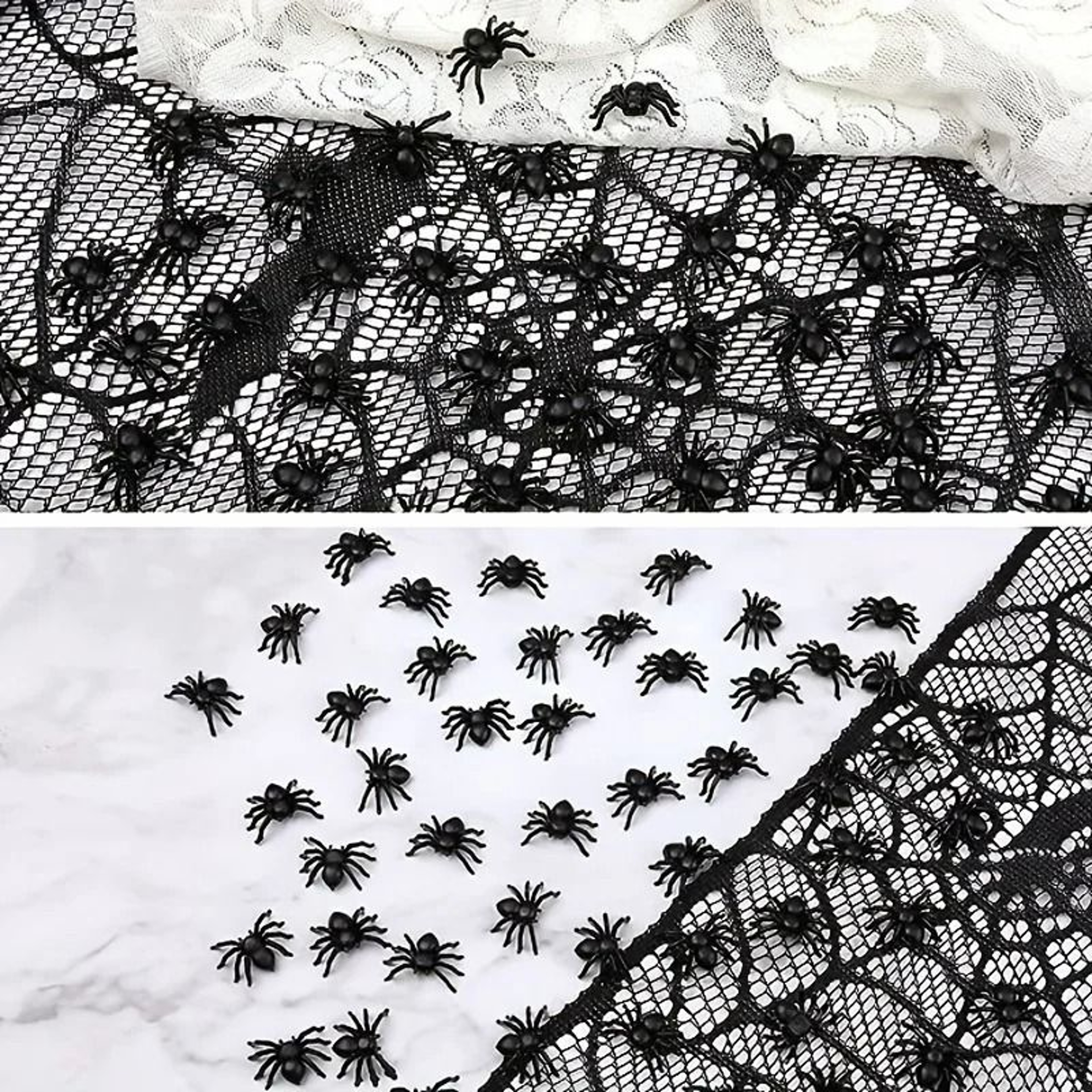 50Pcs Realistic Plastic Mini Spiders For Halloween  Holiday Decor 1