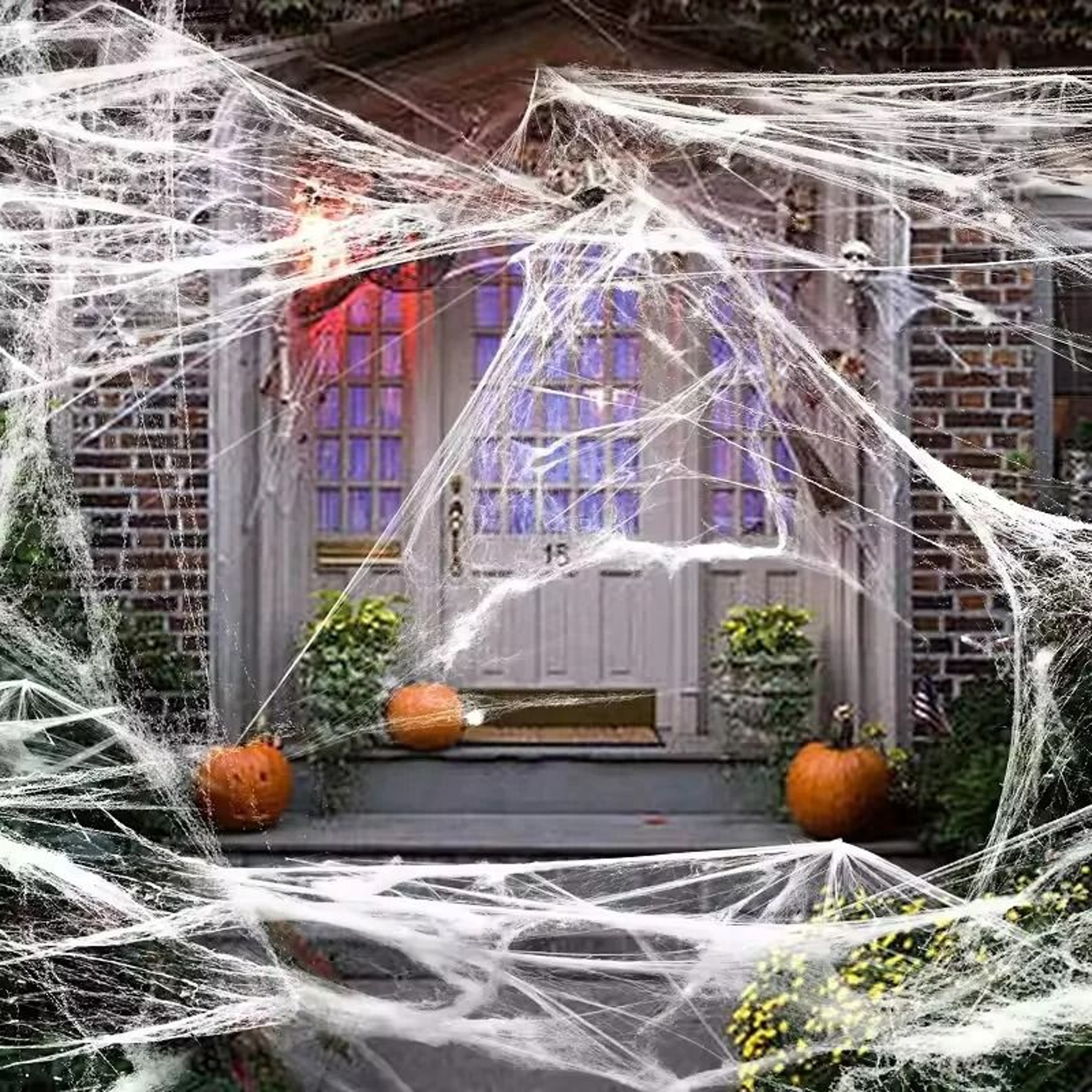 Stretchable Halloween Spider Web Decor 2