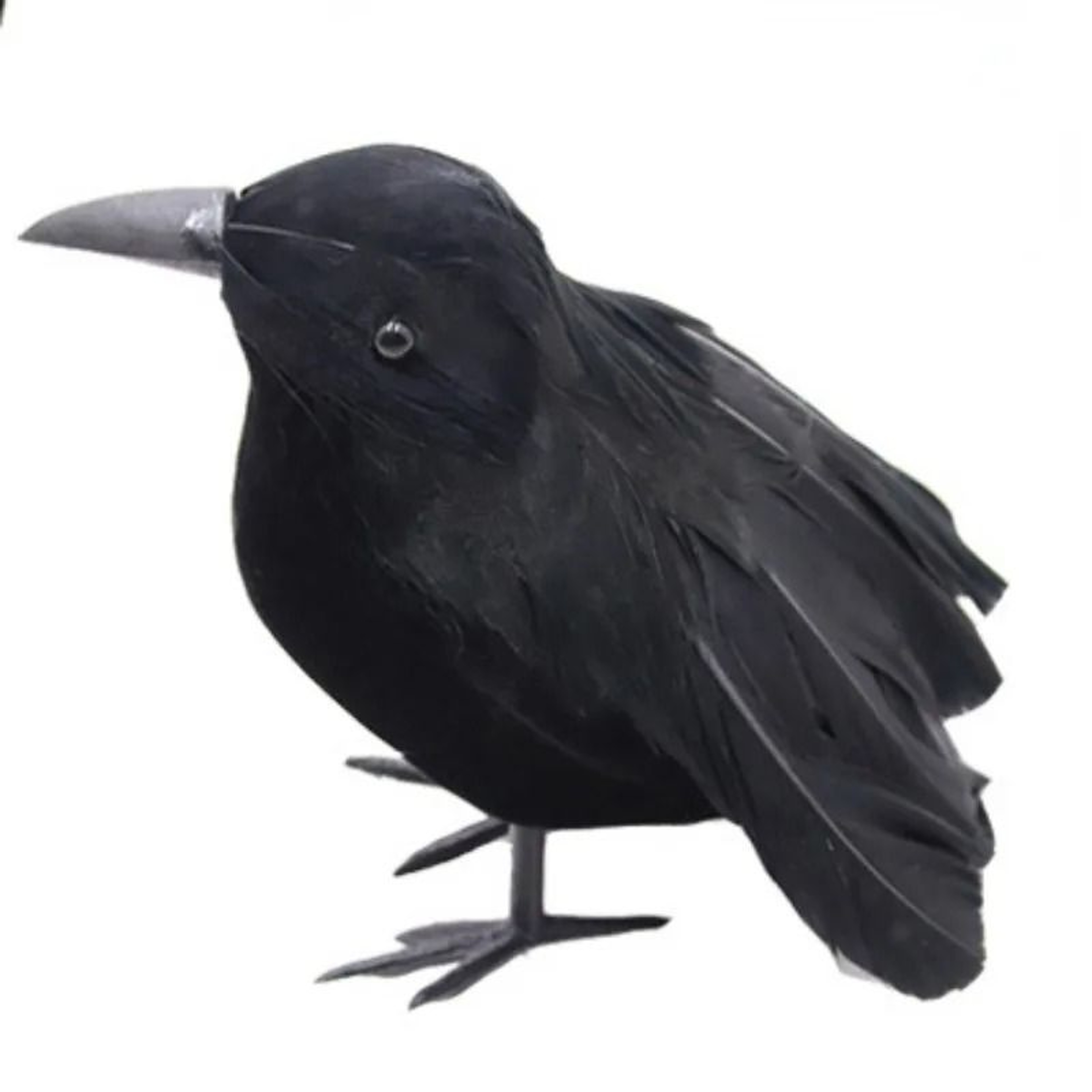 6Pcs Realistic Artificial Halloween Crows Decor 8