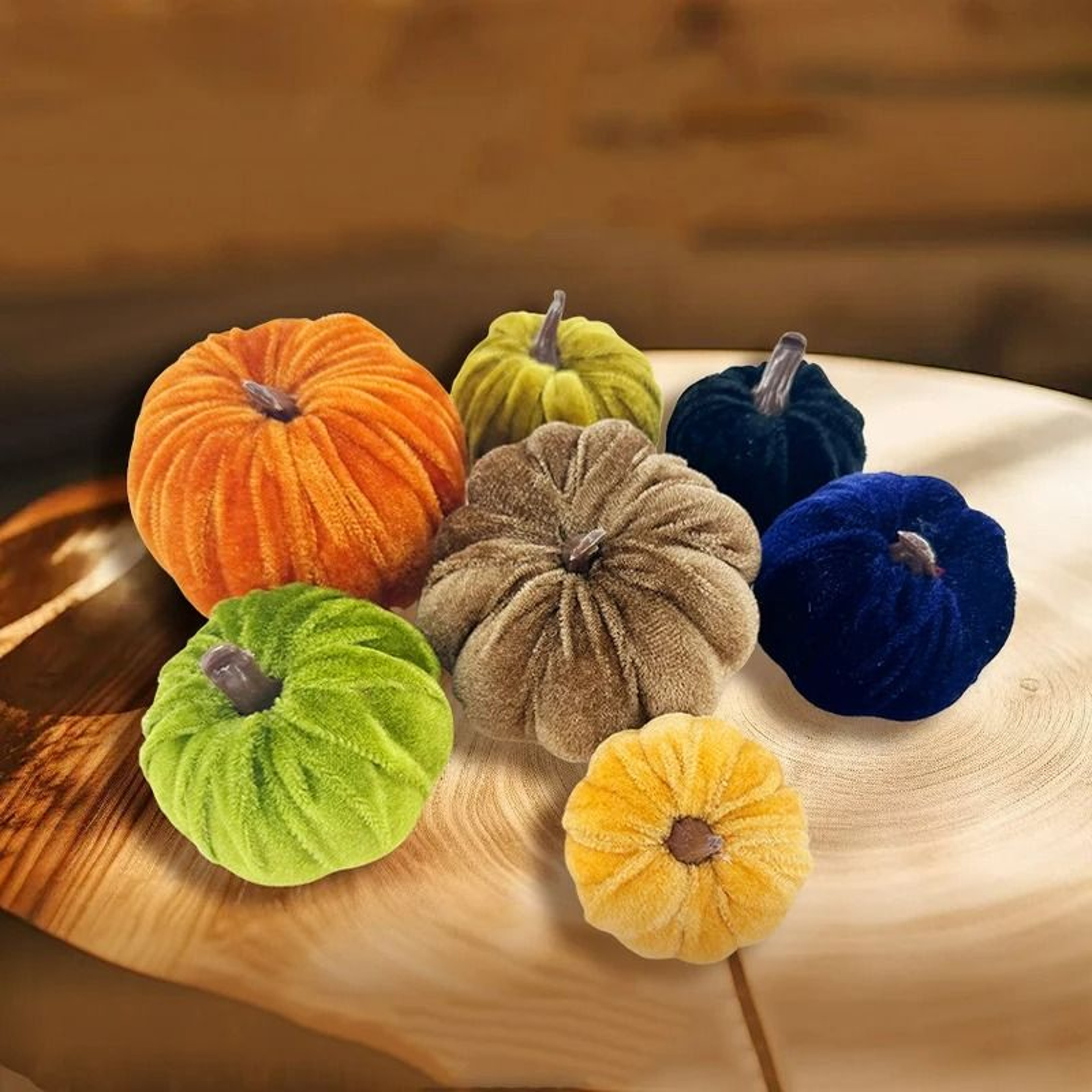 5Pcs Mini Artificial Foam Pumpkin Set 3