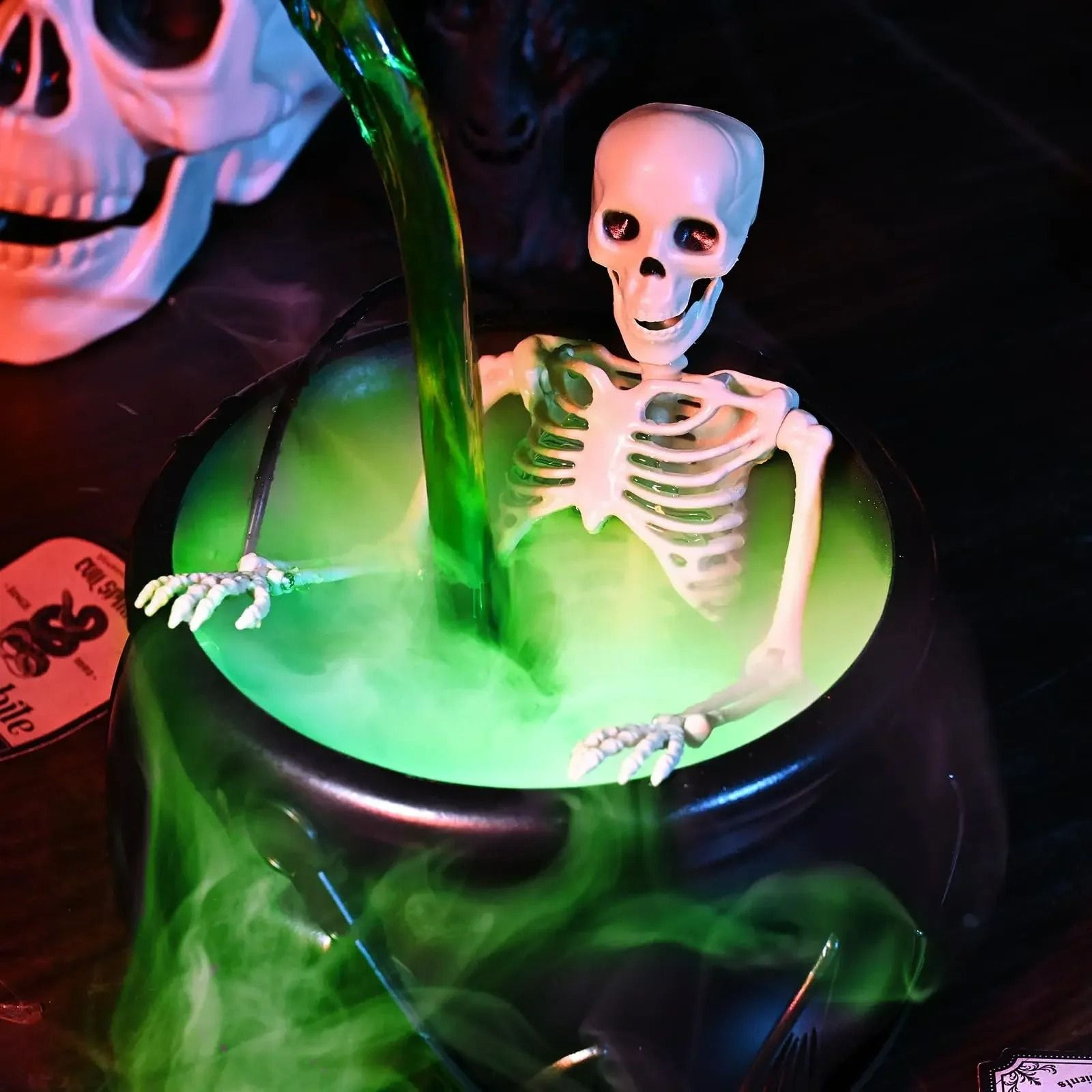 Halloween Witch Cauldron With LED Light  Fog Mist Maker 5