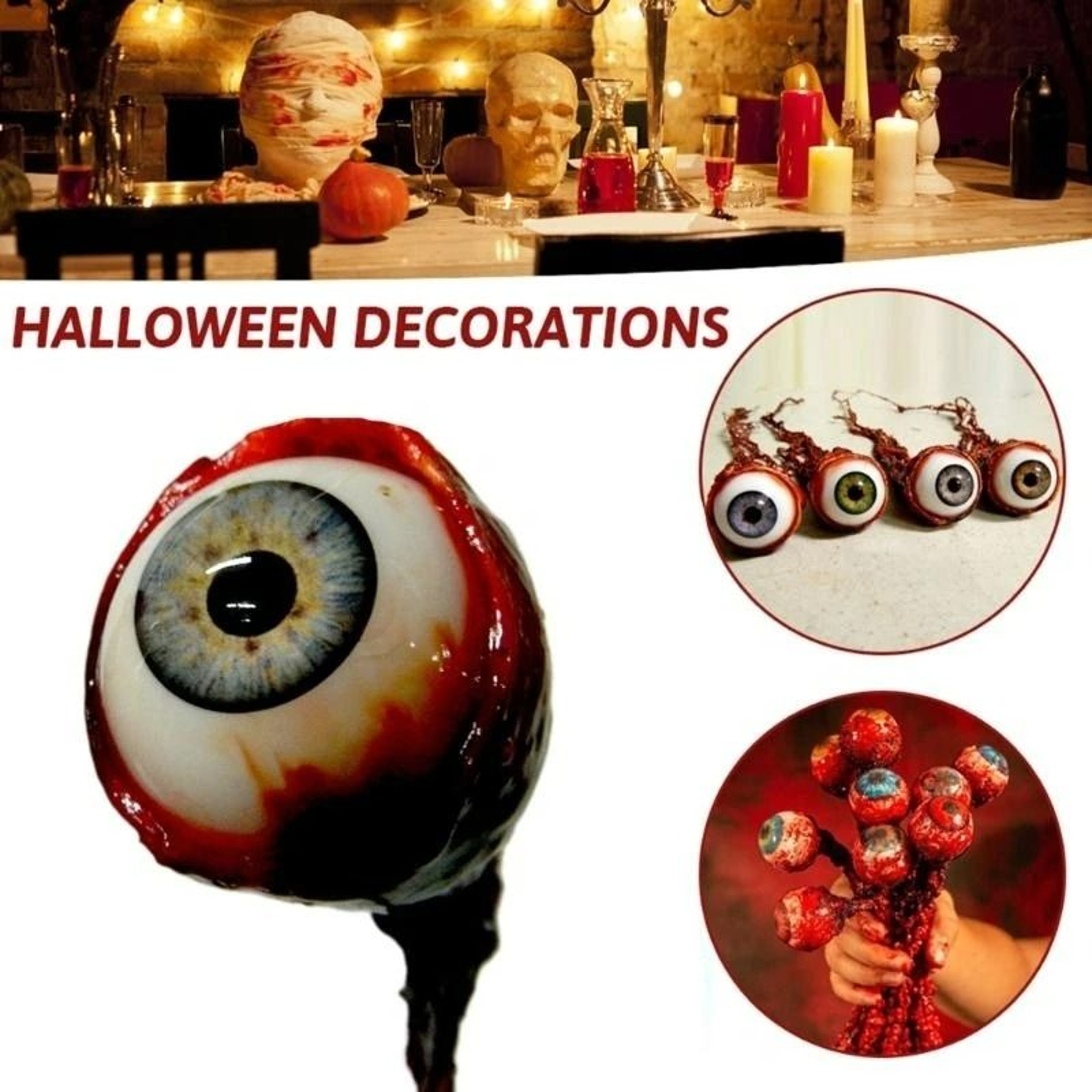 Halloween Bloody Eyeball Decor Prop 2