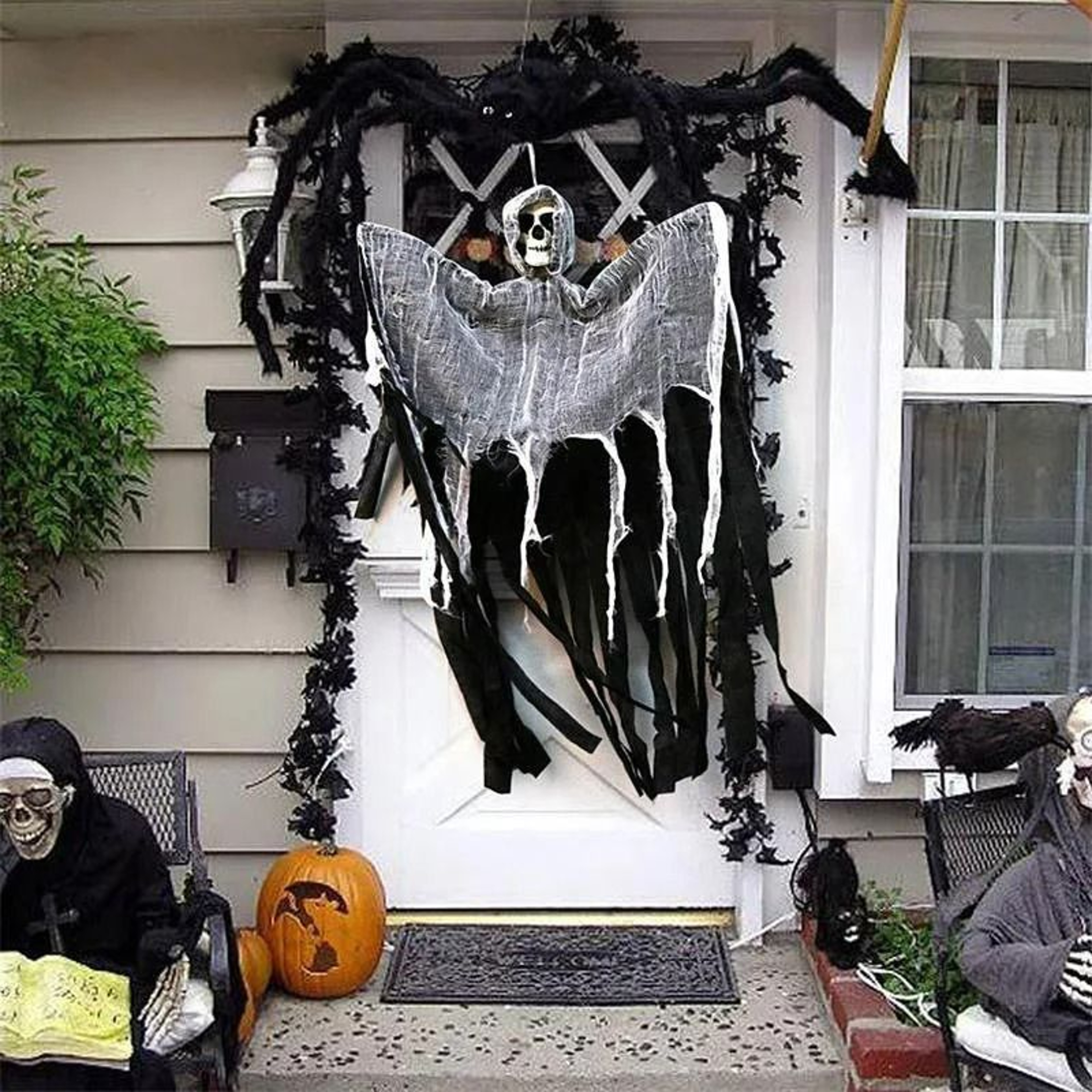 Halloween Hanging Skull Ghost Ornament 2