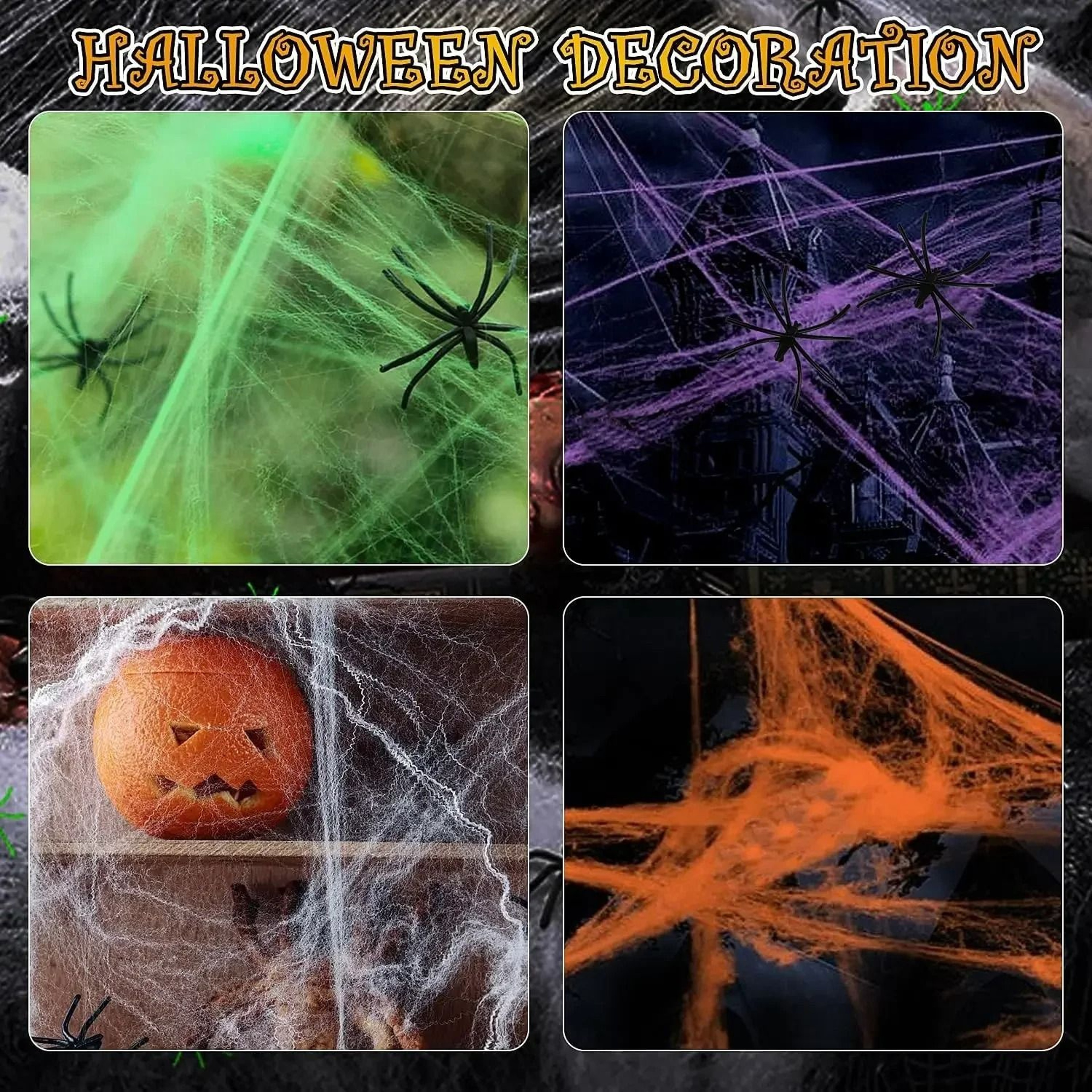 Stretchy Artificial Halloween Spider Web 2