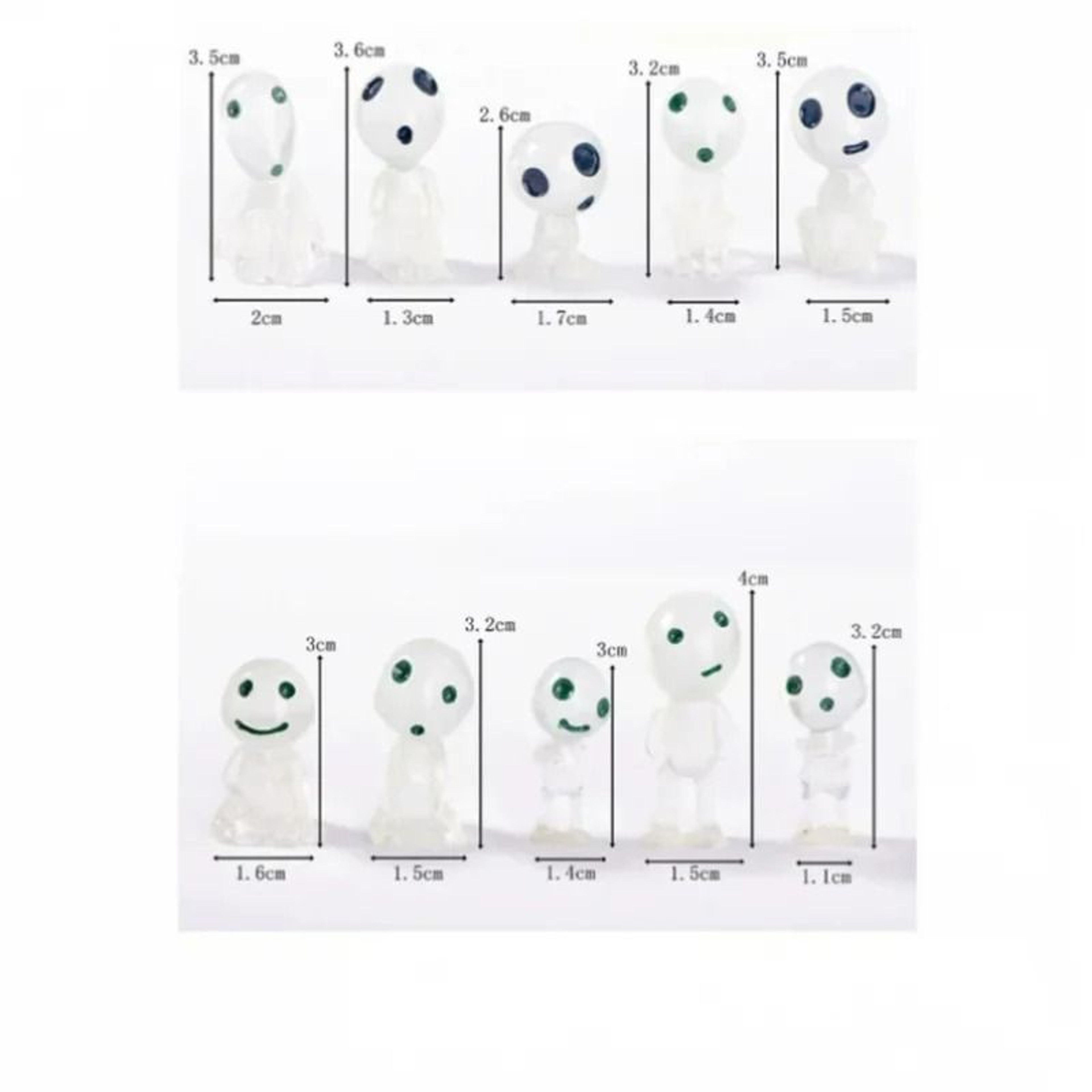 10Piece Luminous Ghost Micro Landscape Tree Elves 5