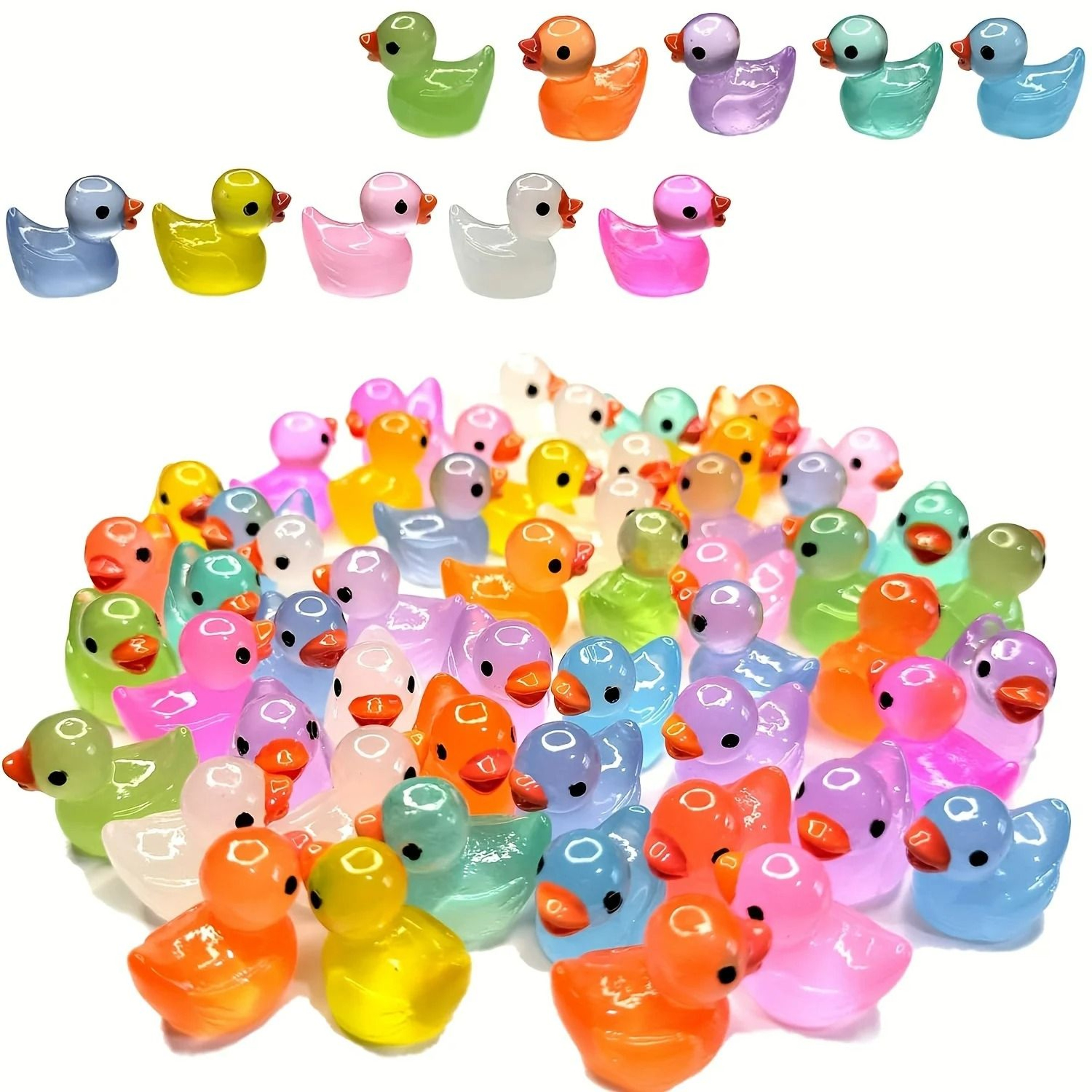 30Piece Luminous Mini Duck Figurine Set 1