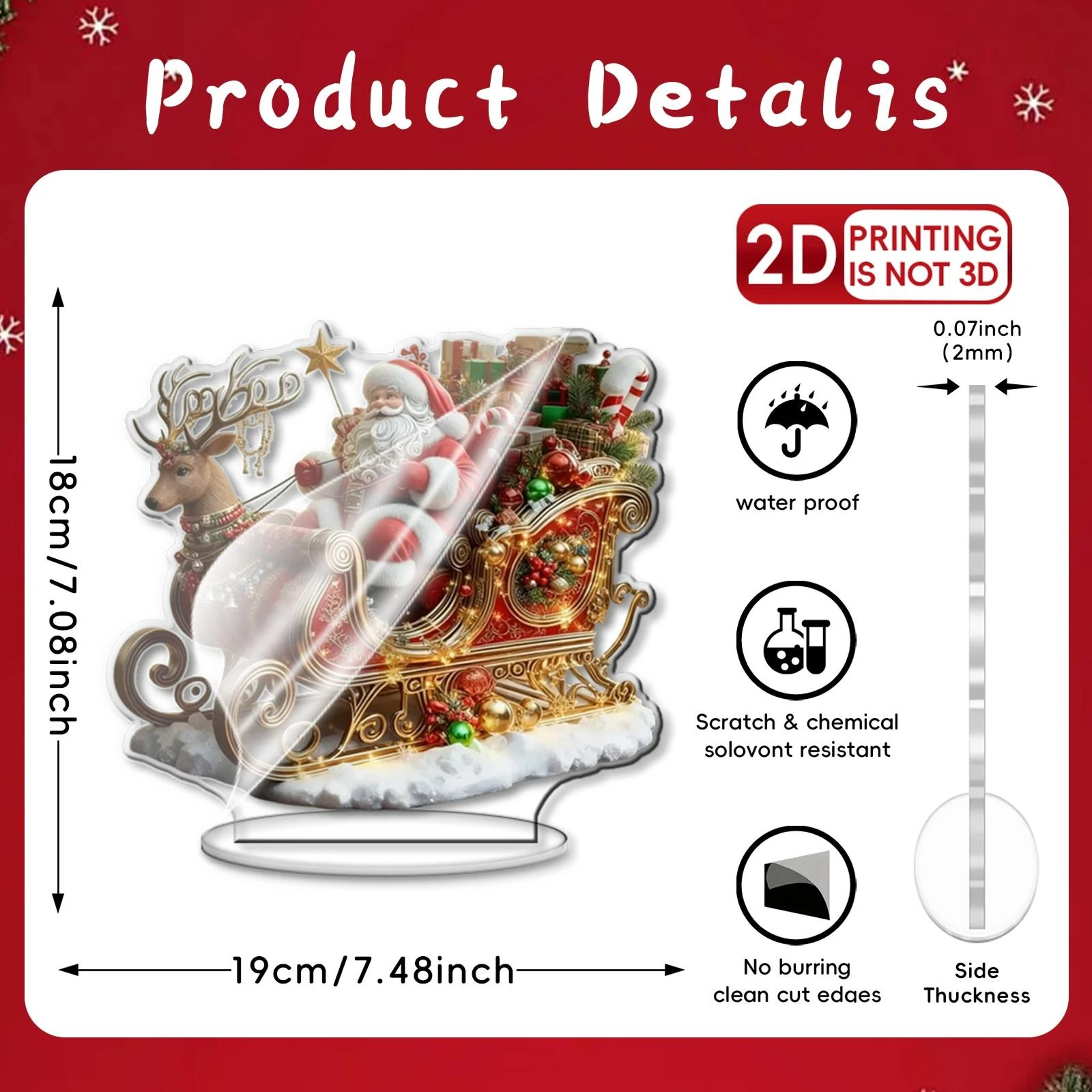 2D Bohemian Christmas Desktop Decoration 11