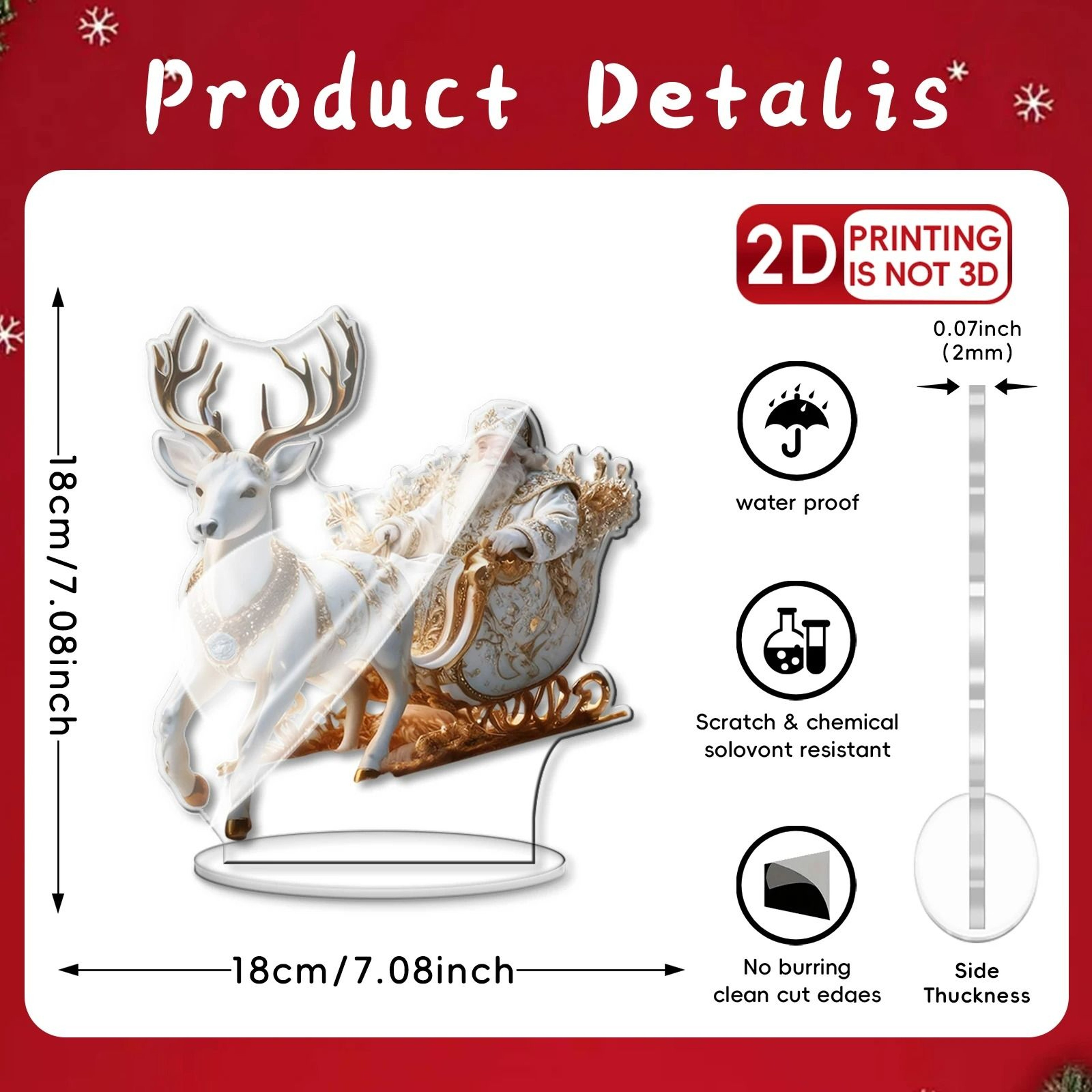 2D Bohemian Christmas Desktop Decoration 12