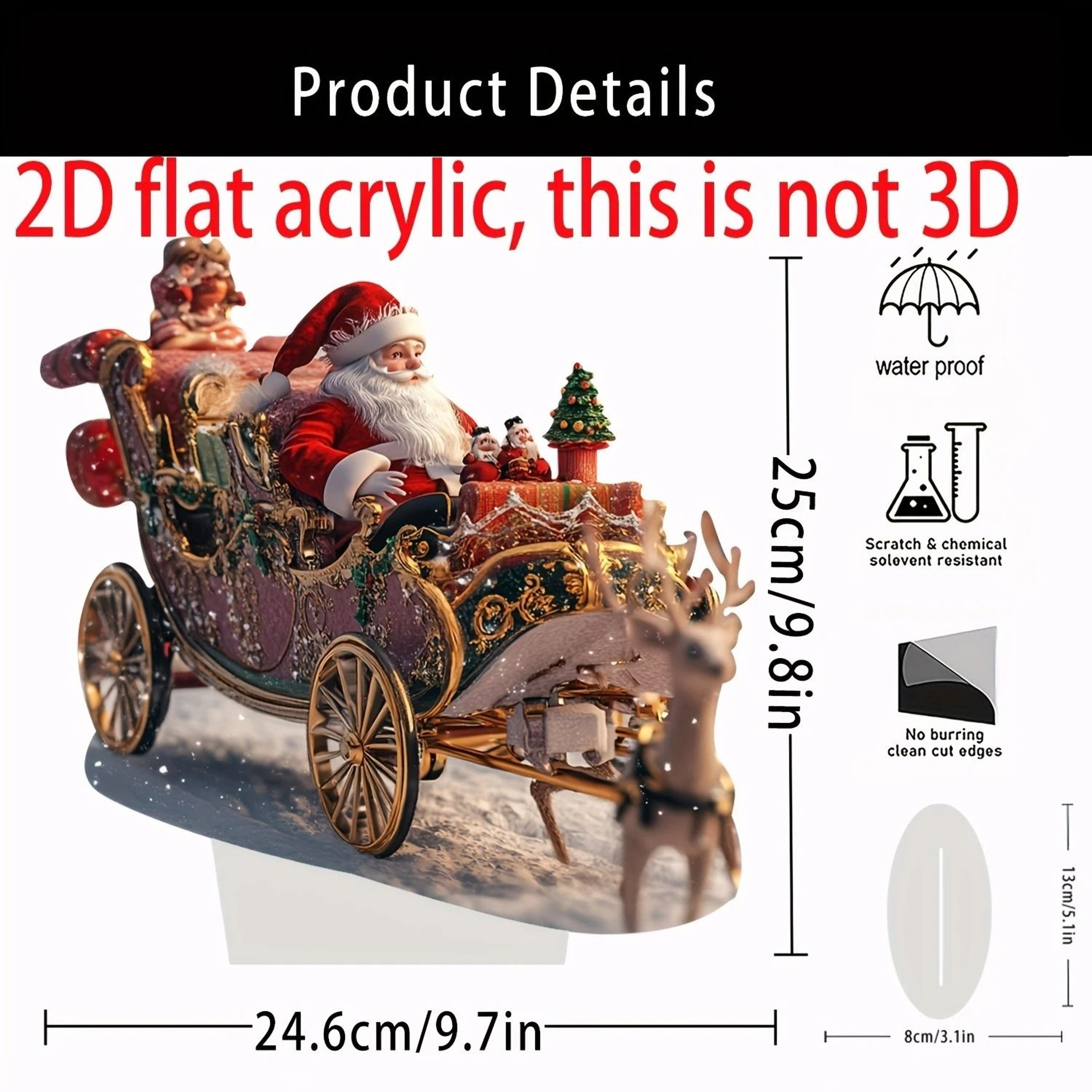 2D Bohemian Christmas Desktop Decoration 13