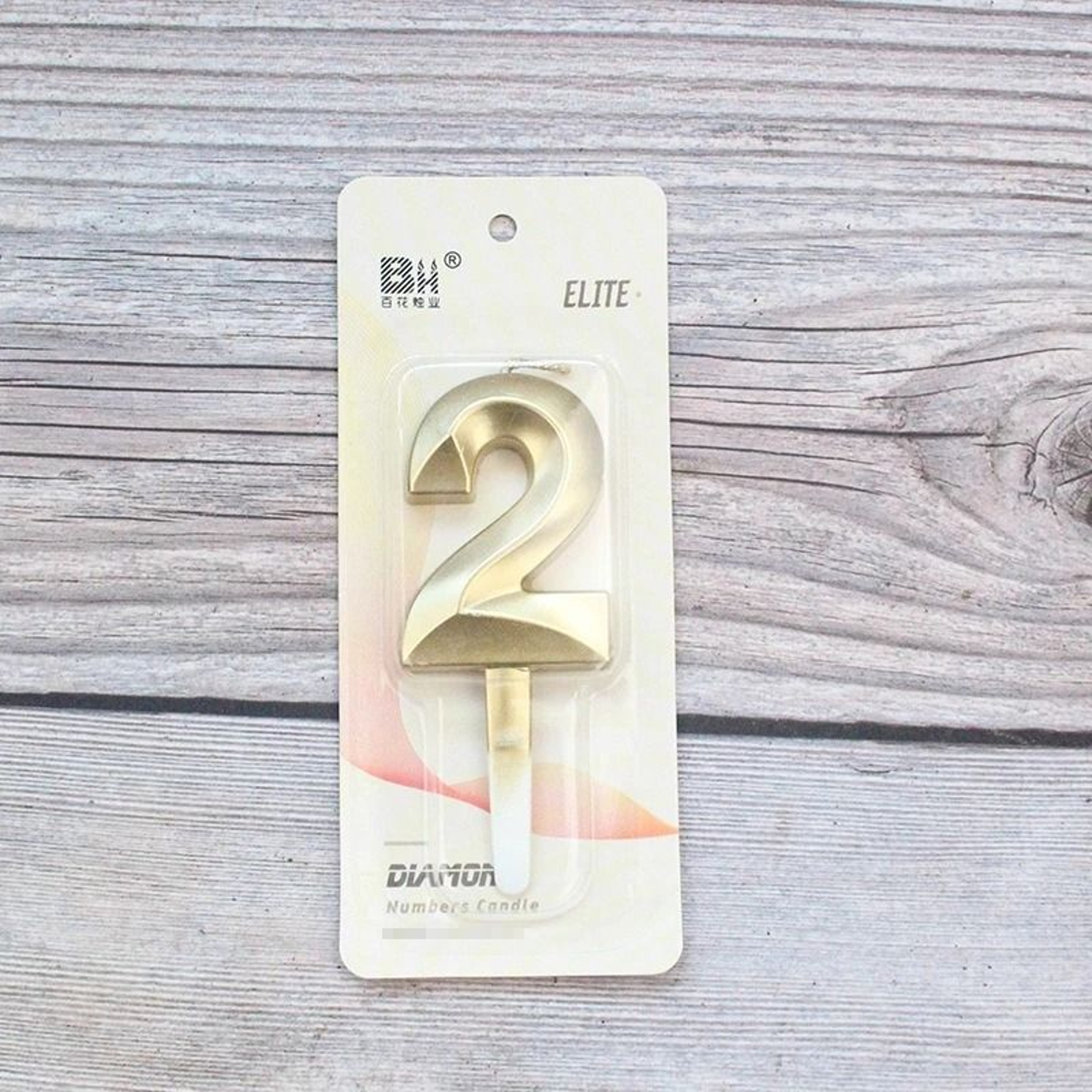 Creative Gold Diamond Number Candle 9