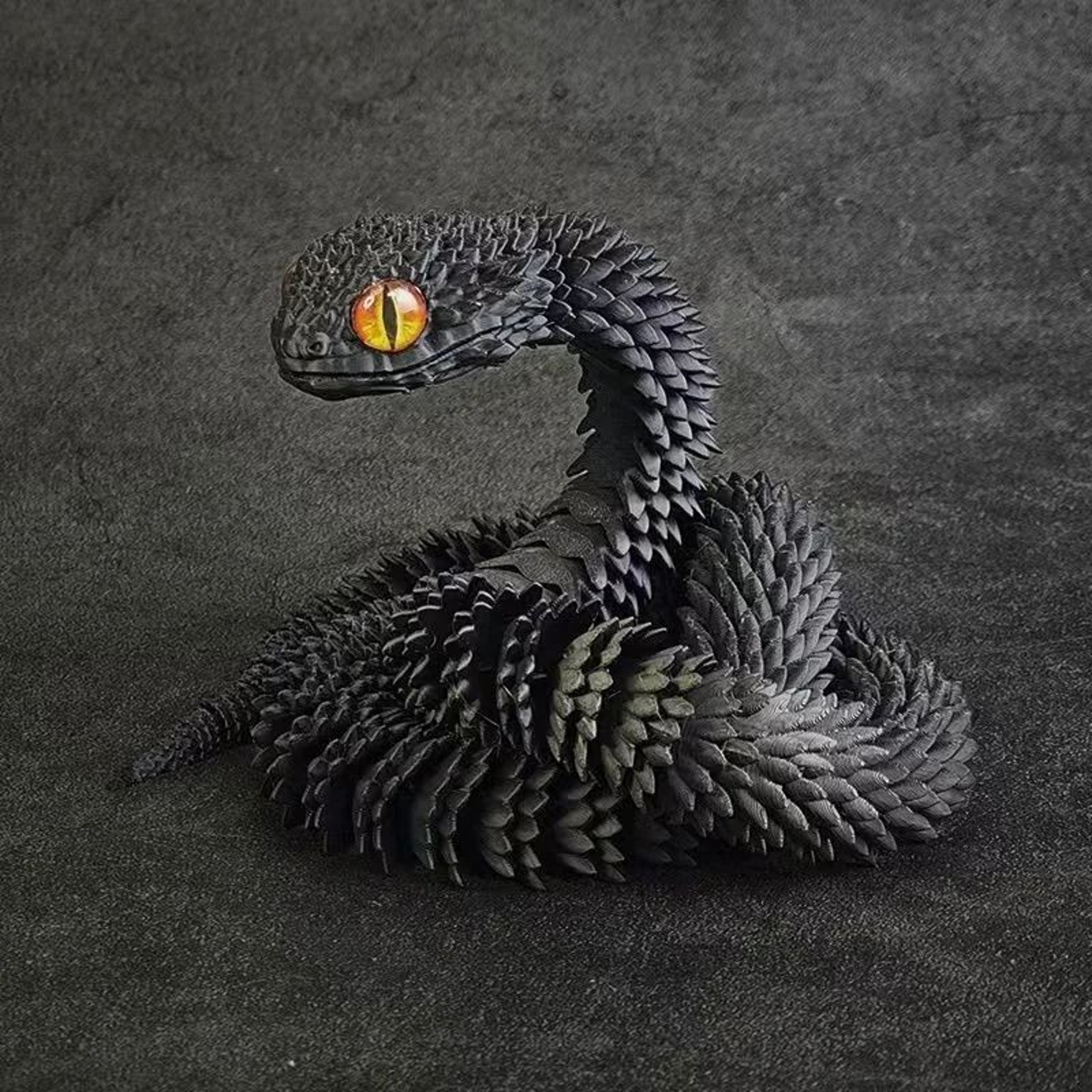 3DPrinted Articulated Snake Figurine 2