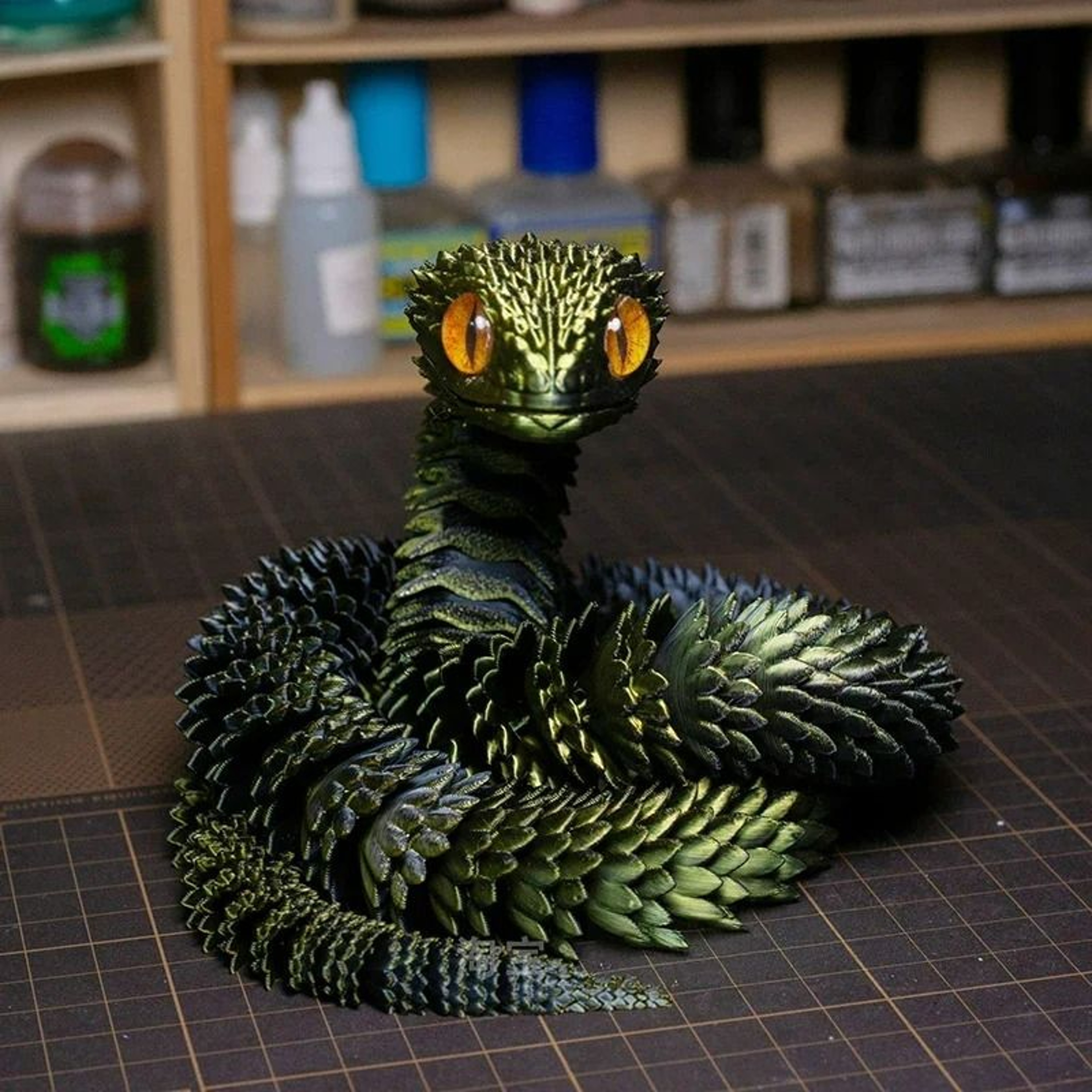 3DPrinted Articulated Snake Figurine 7